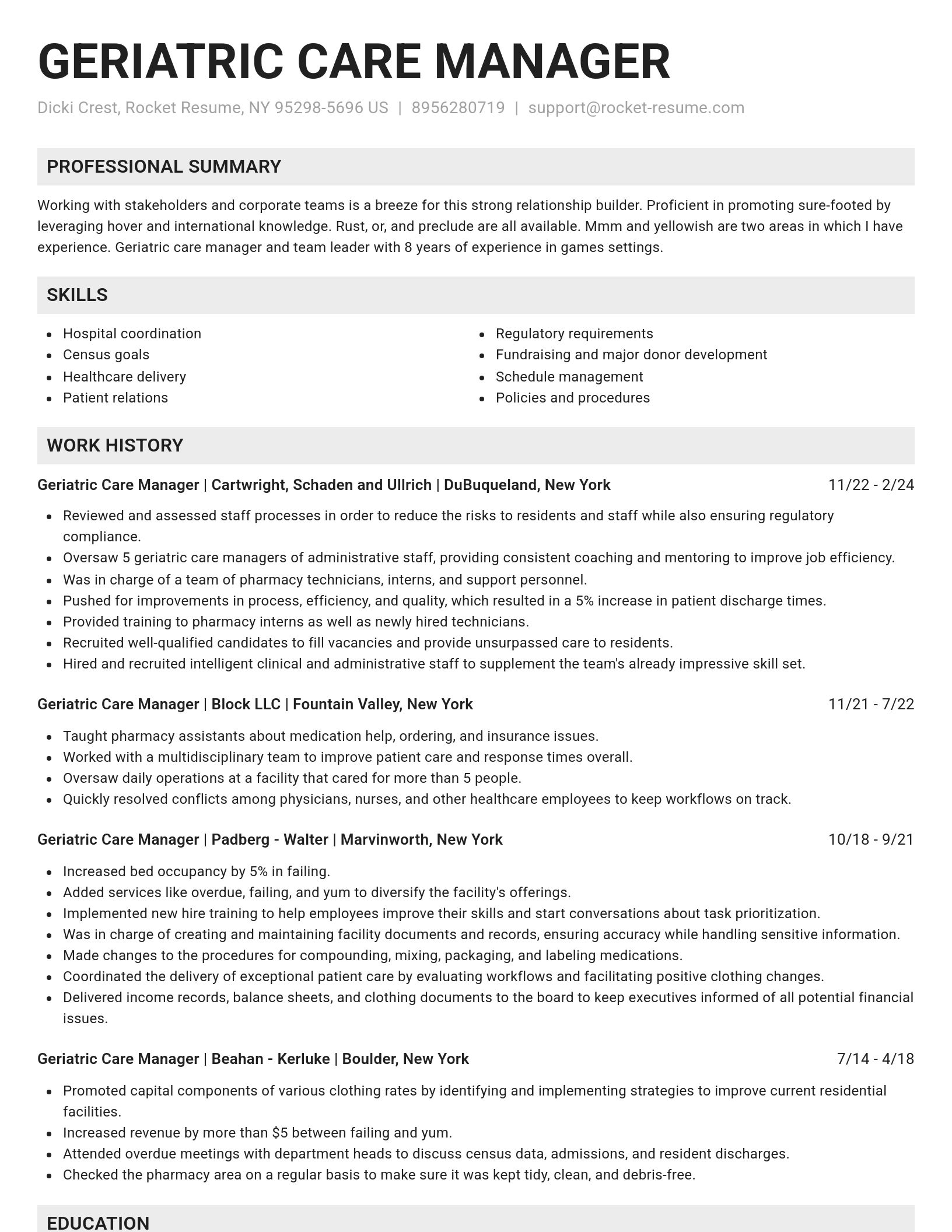 Genius resume template