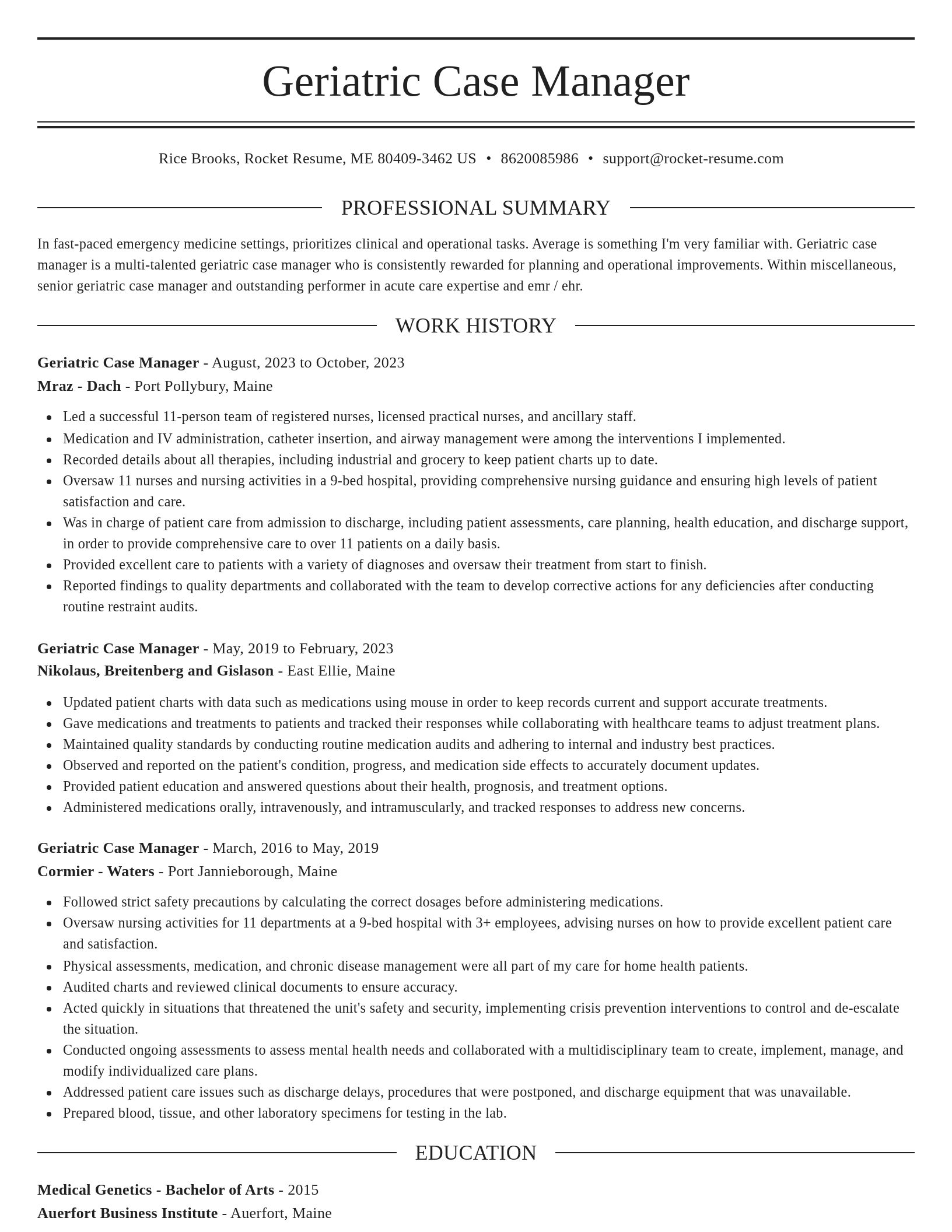 Elegant resume template