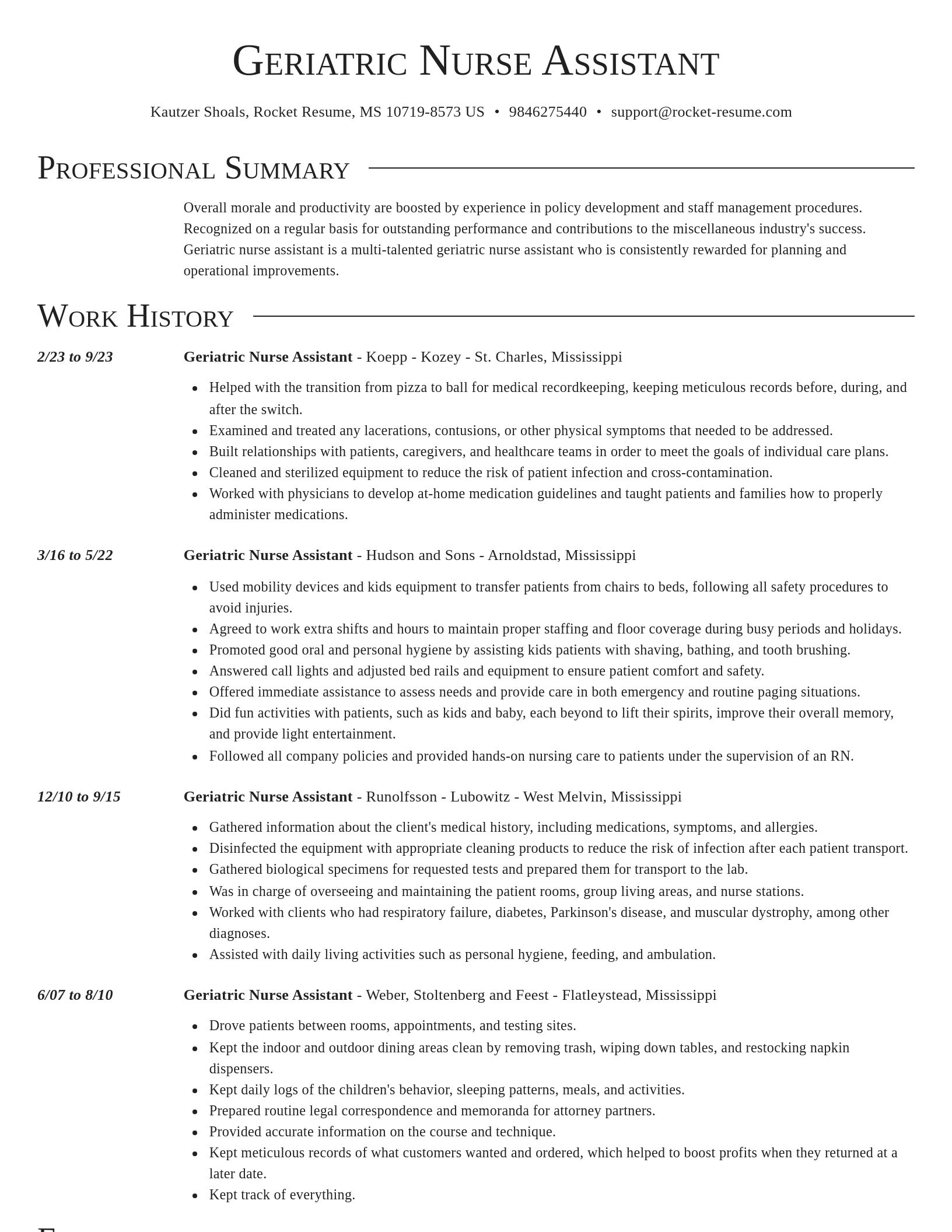 Director resume template
