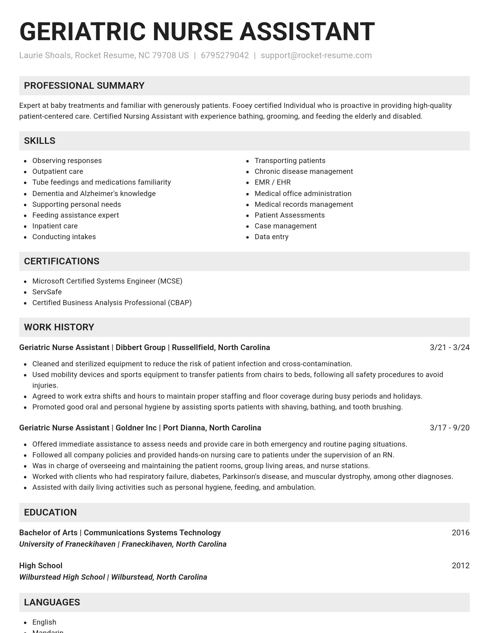Genius resume template