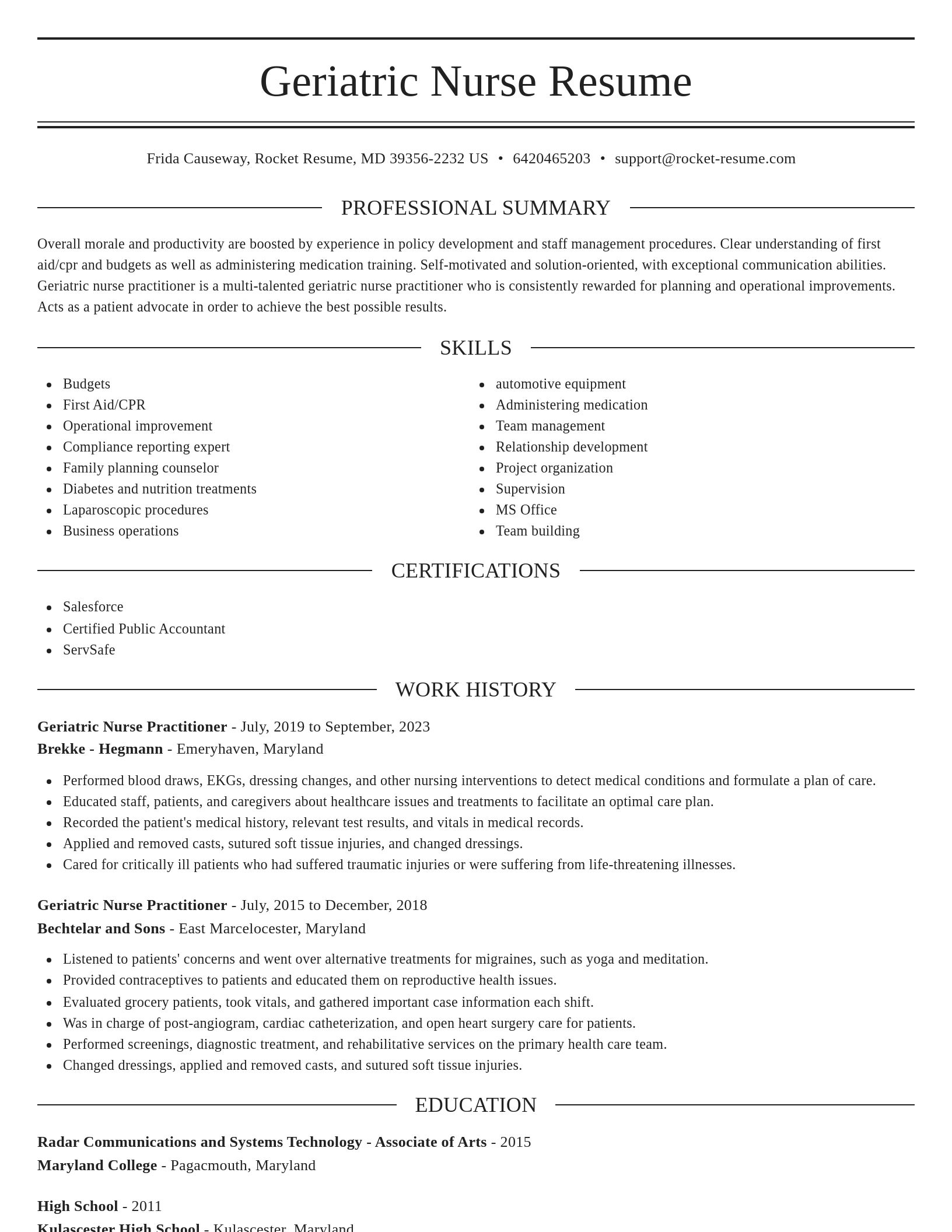 Elegant resume template