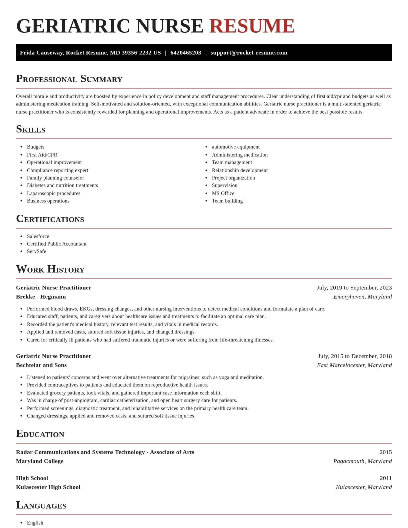Exquisite resume template