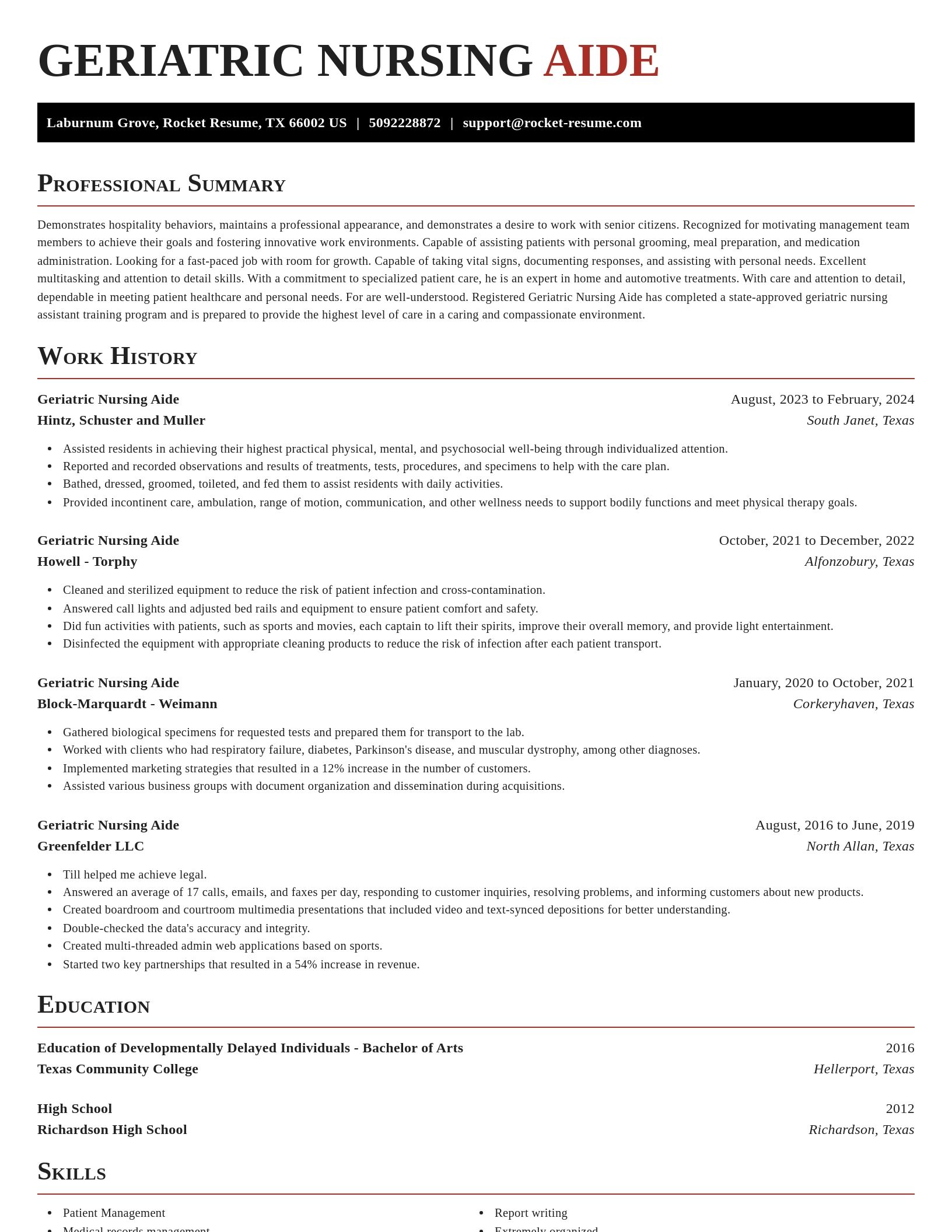 Exquisite resume template