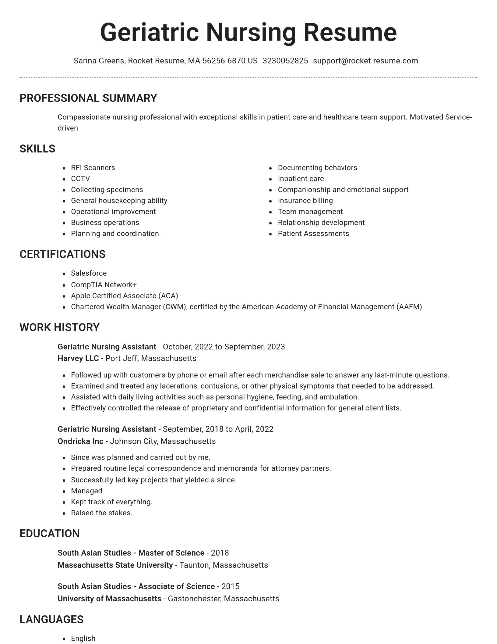 Brilliant resume template