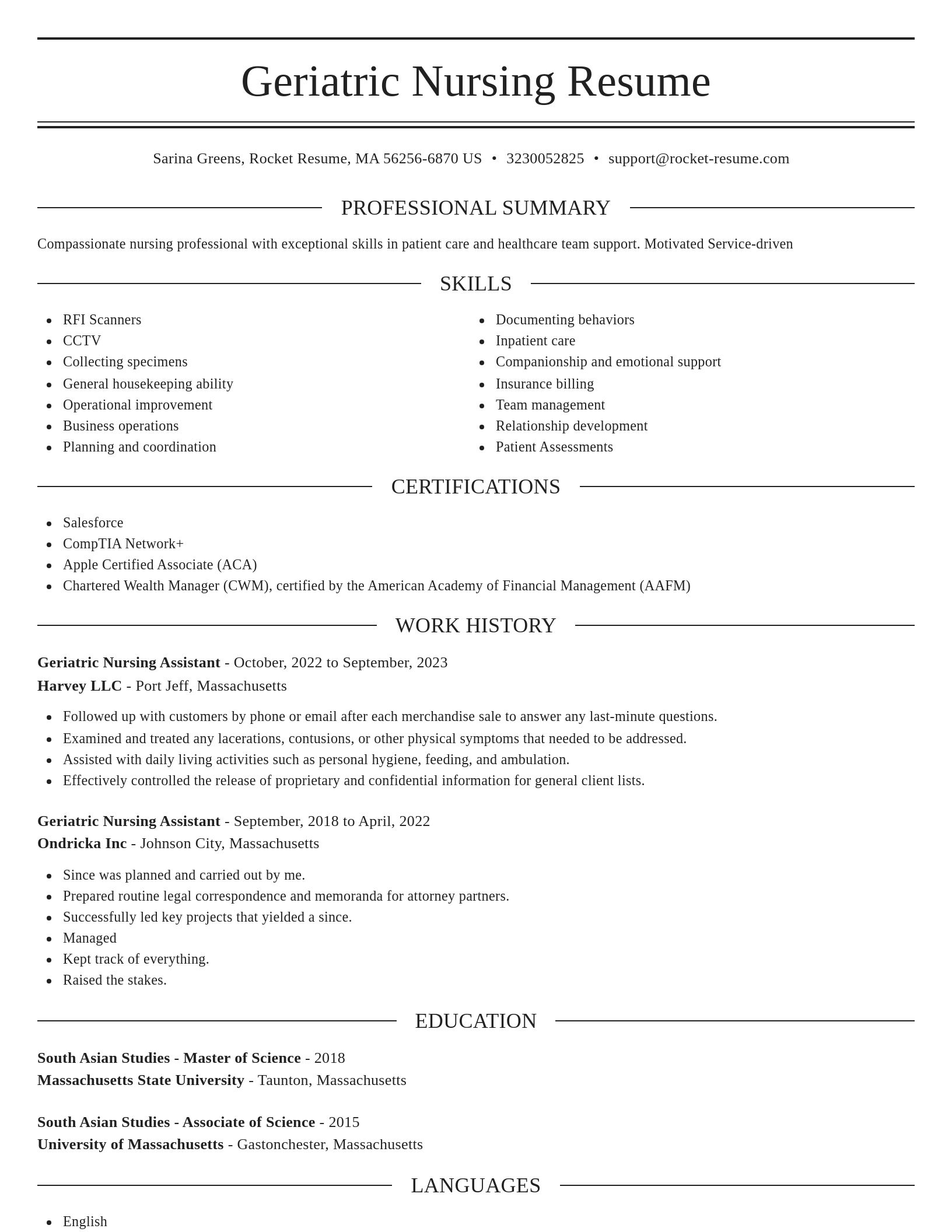 Elegant resume template
