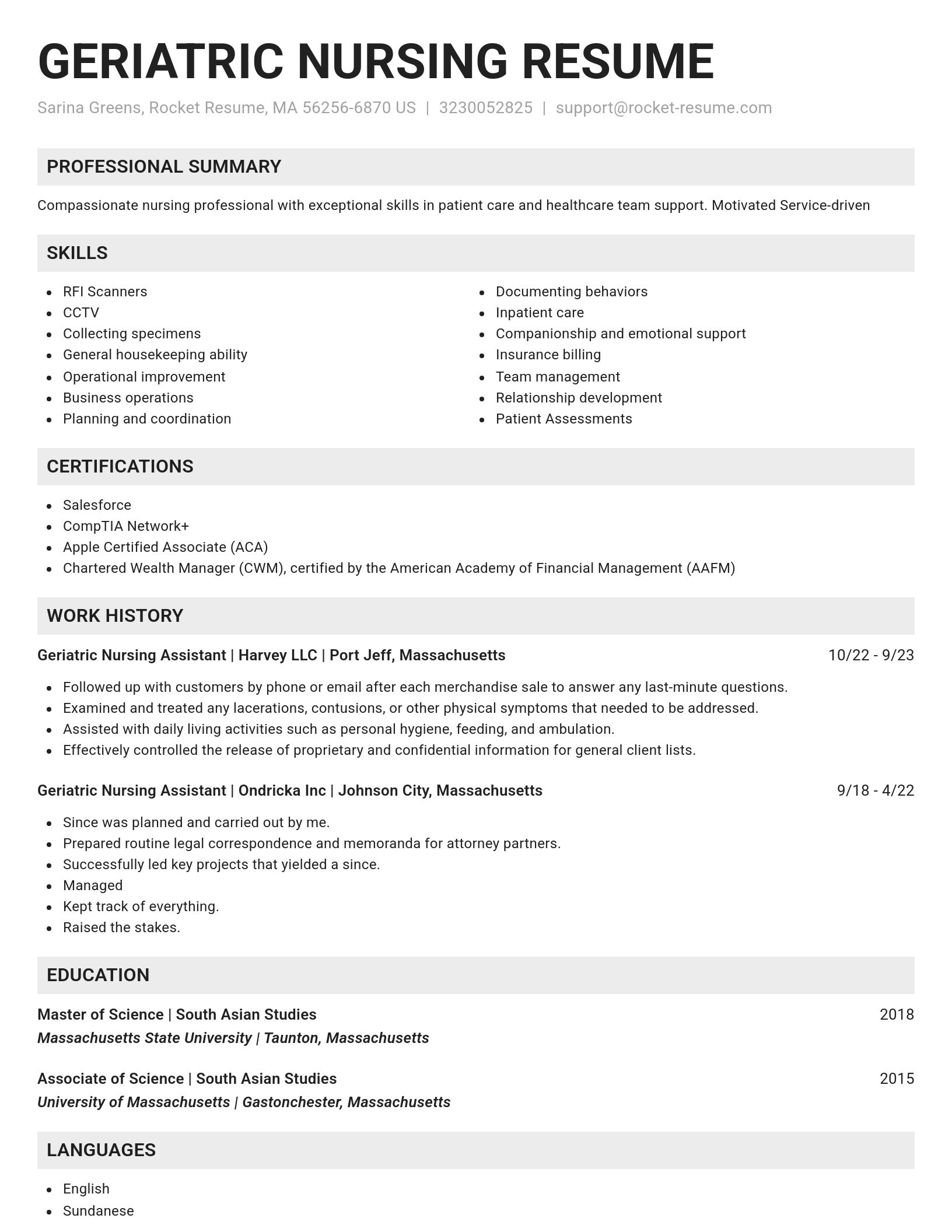 Genius resume template