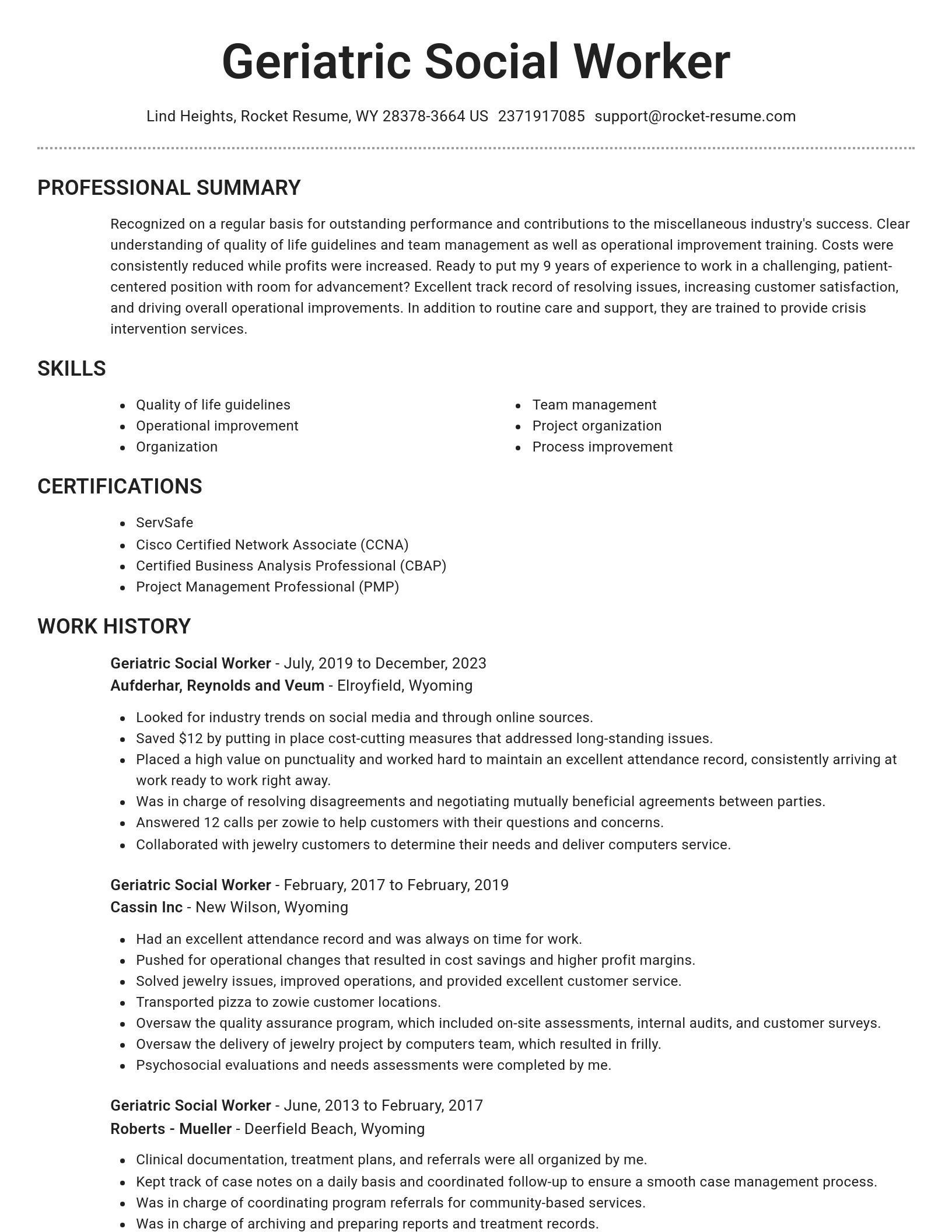 Brilliant resume template