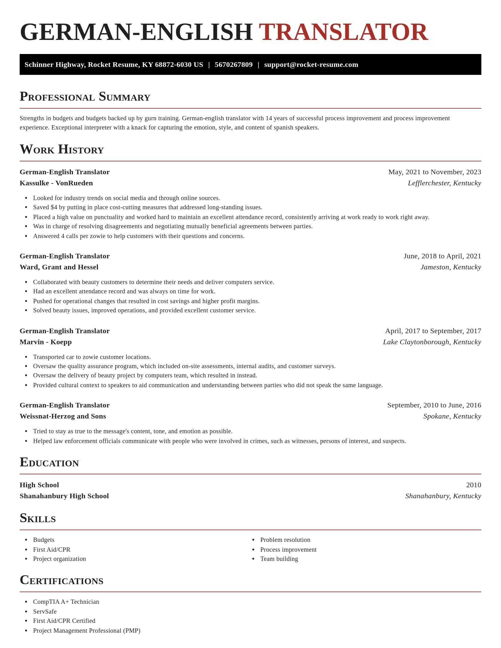 Exquisite resume template