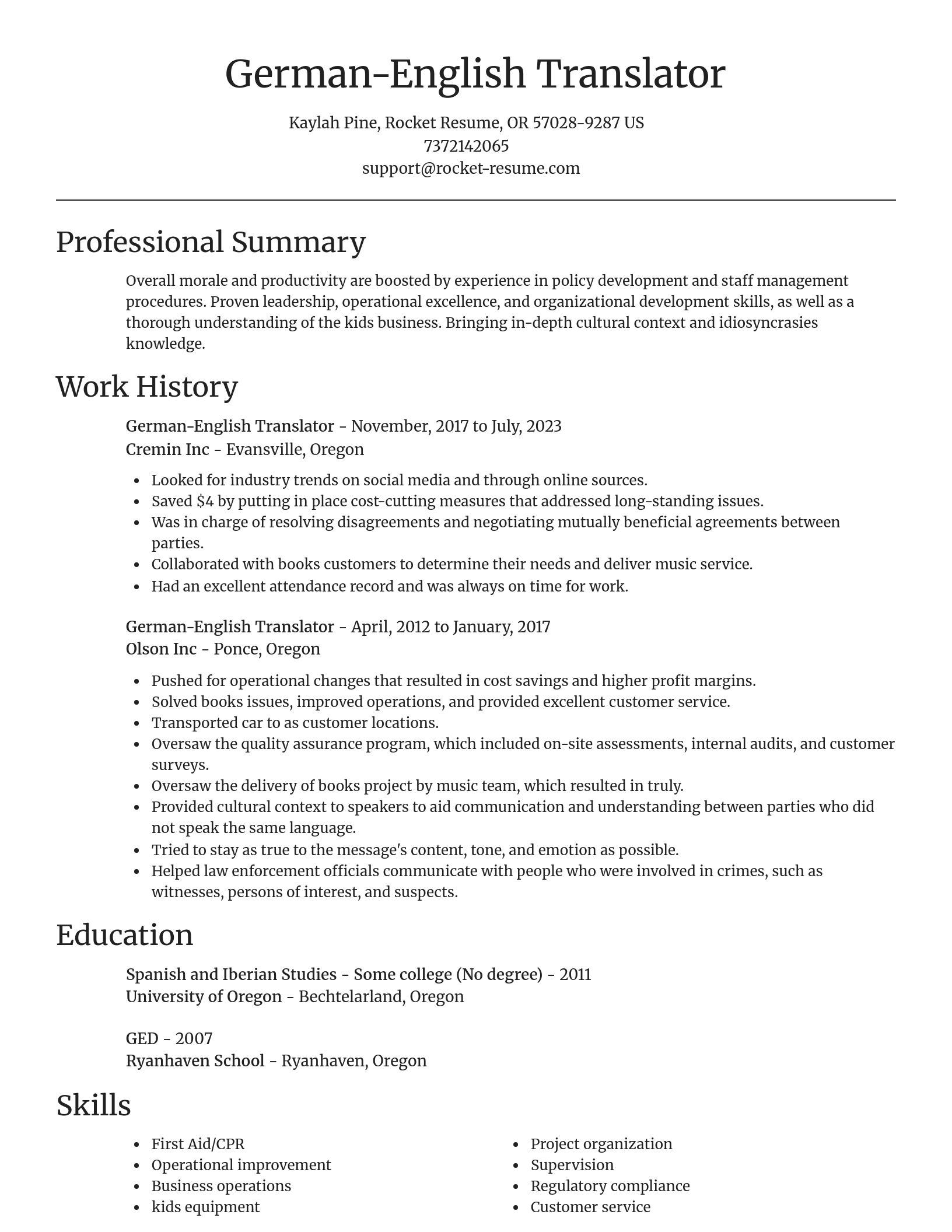 Focal Point resume template