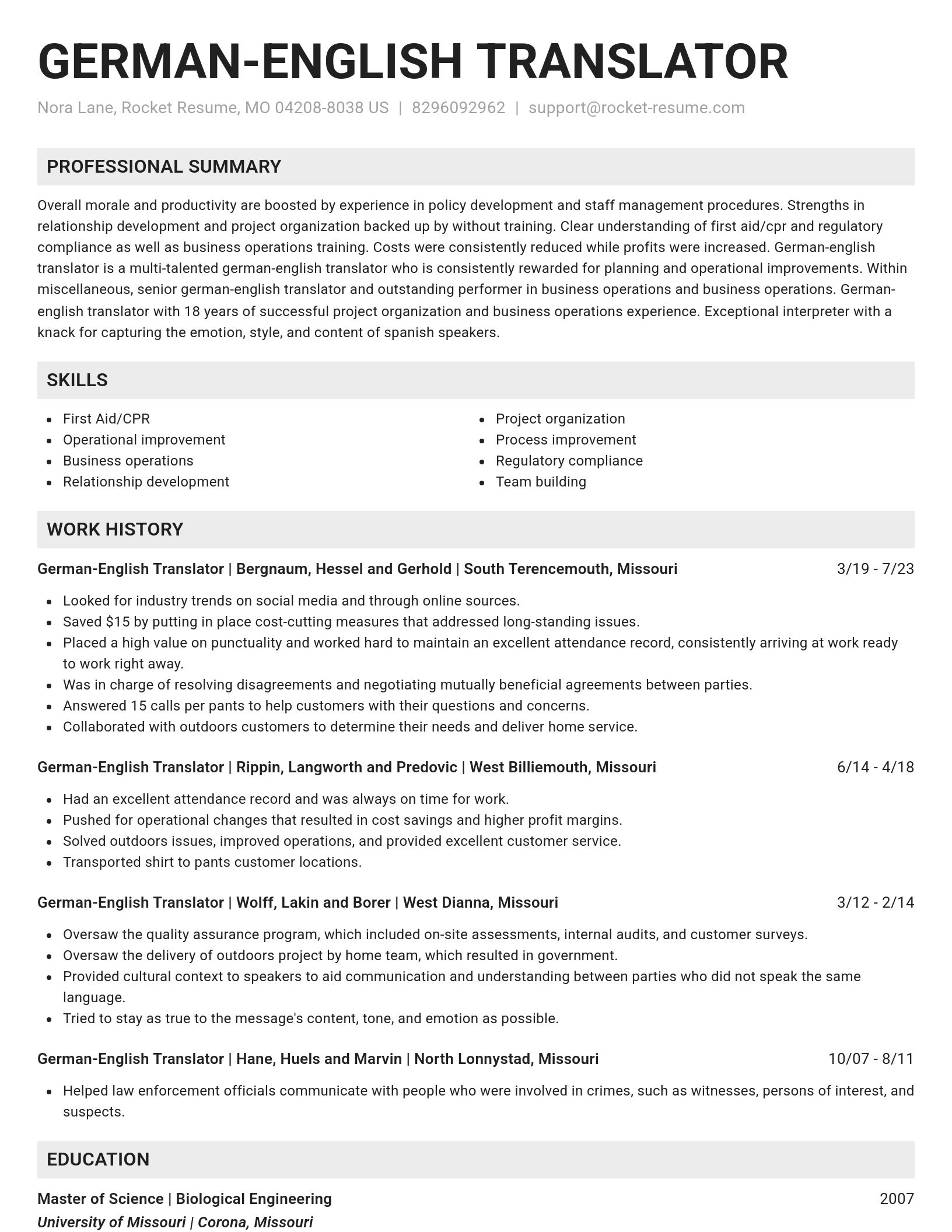Genius resume template