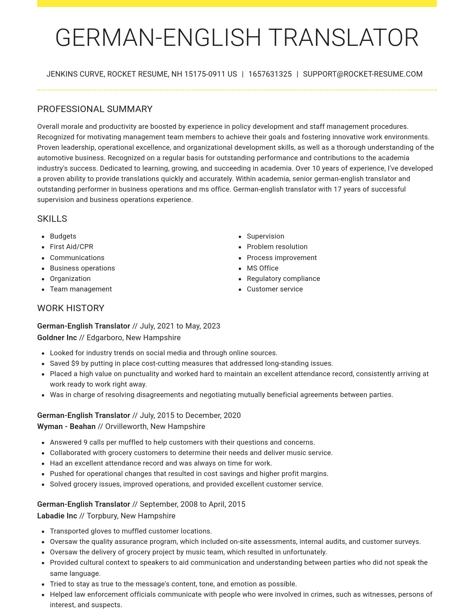 Grand resume template