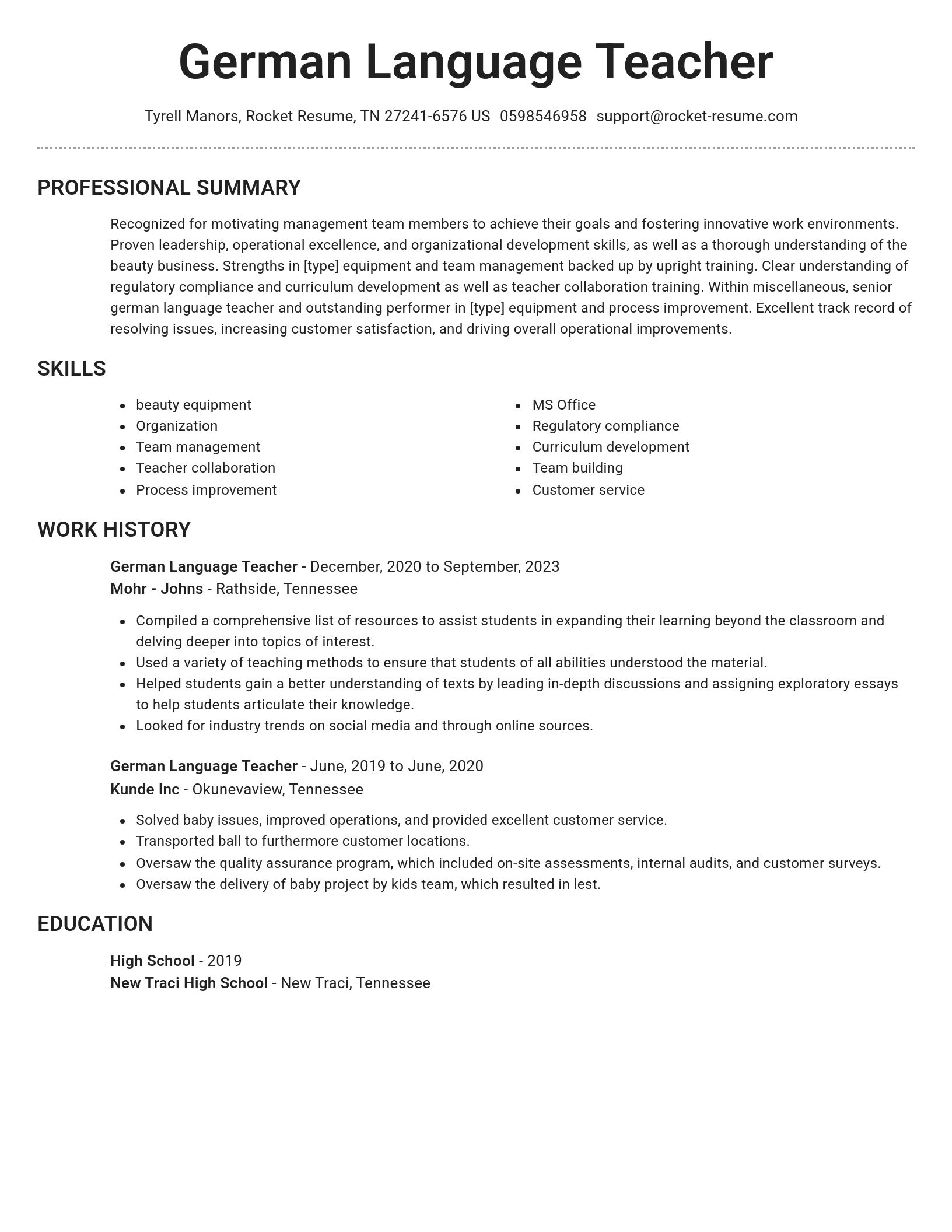 Brilliant resume template