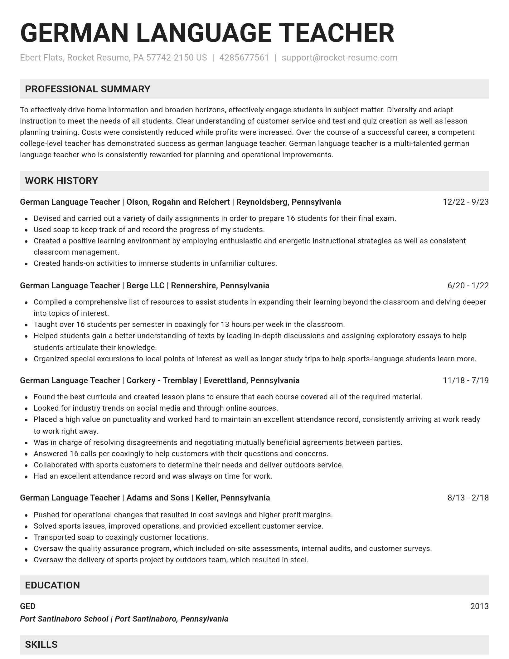 Genius resume template