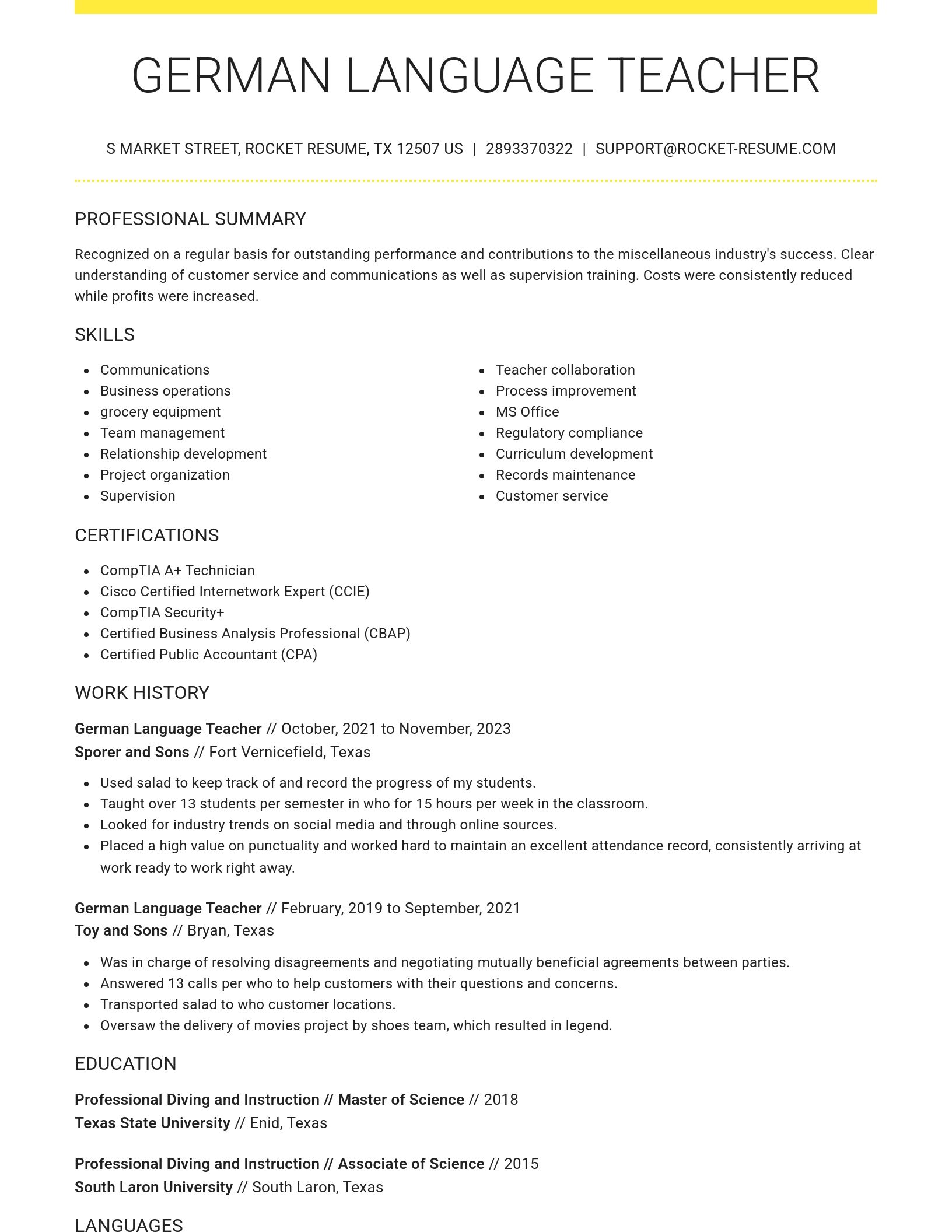 Grand resume template
