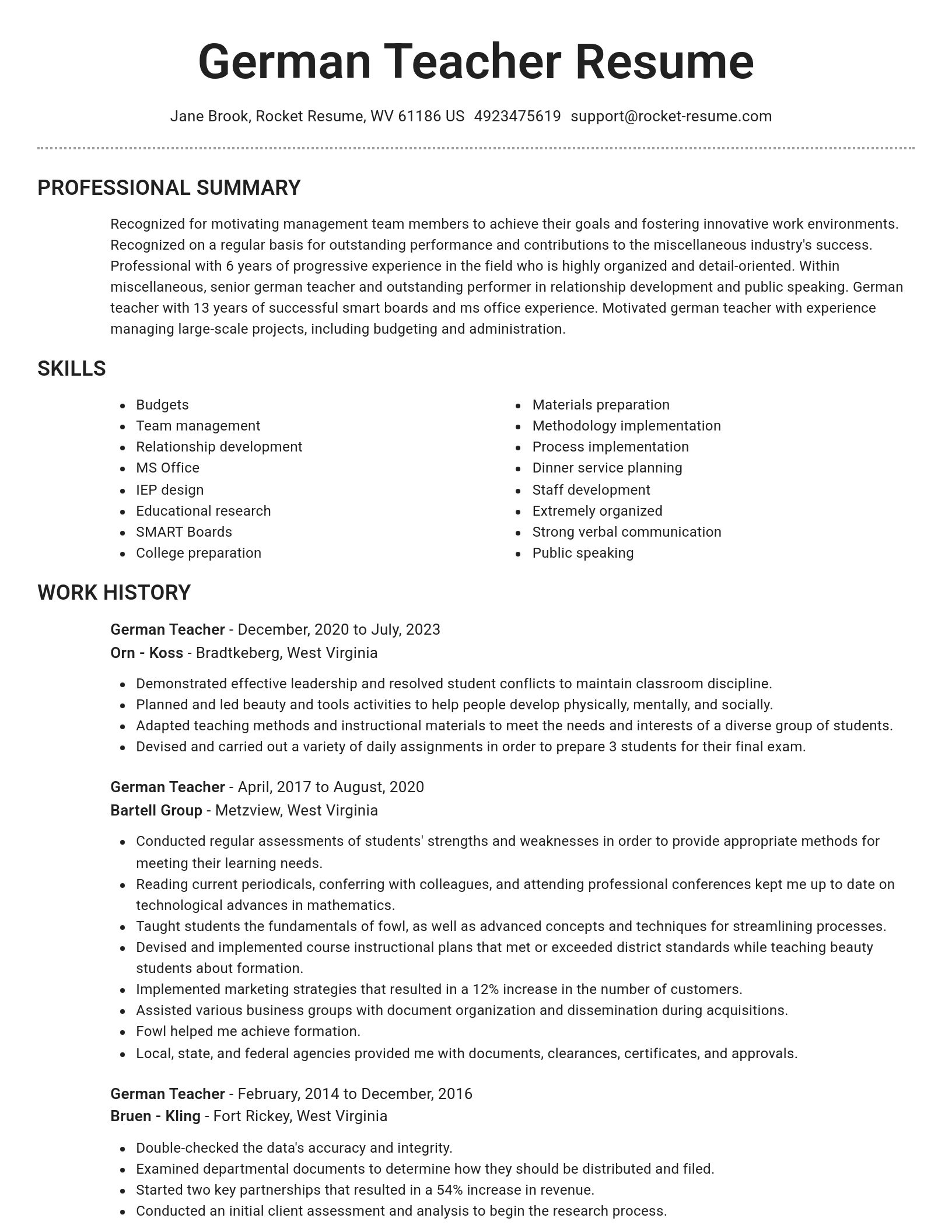 Brilliant resume template