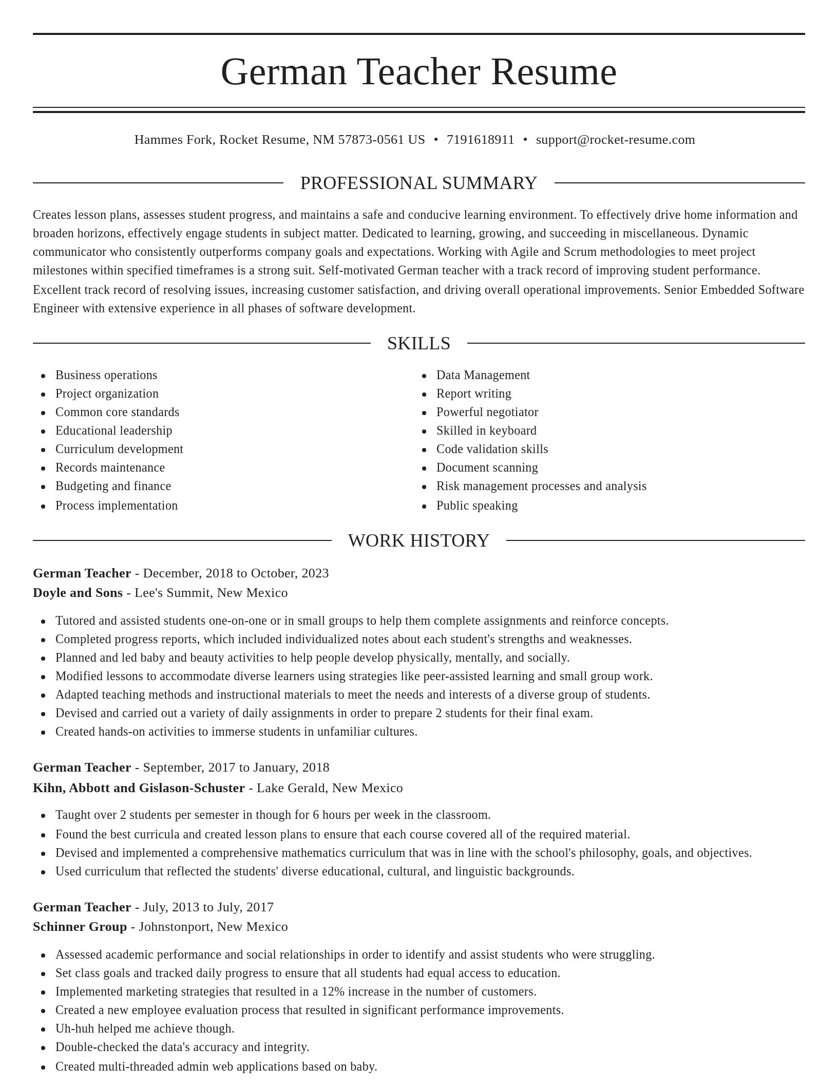 Elegant resume template
