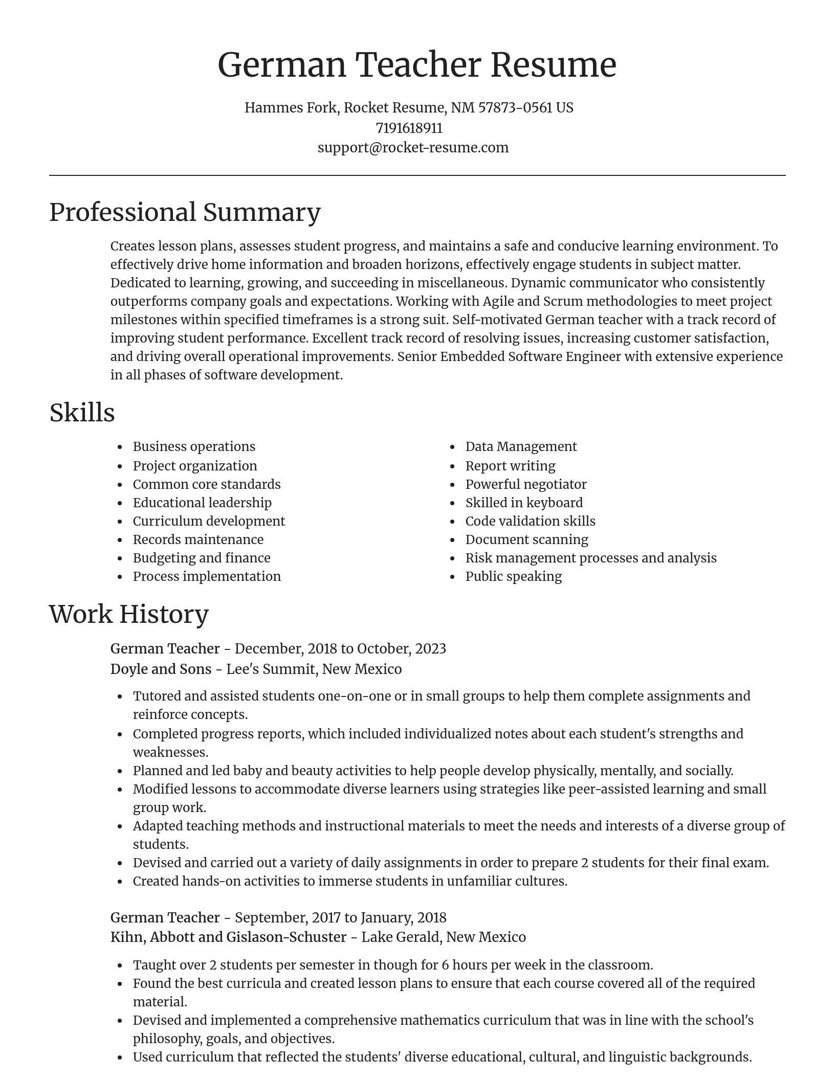 Focal Point resume template