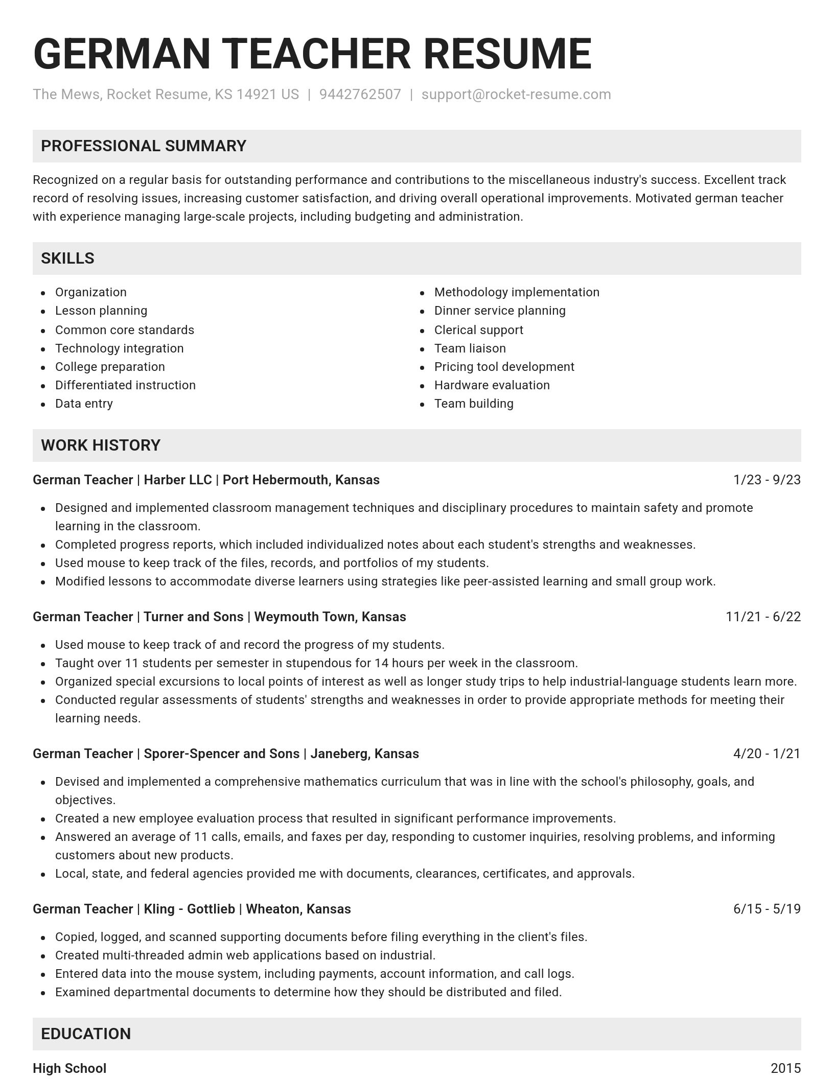 Genius resume template