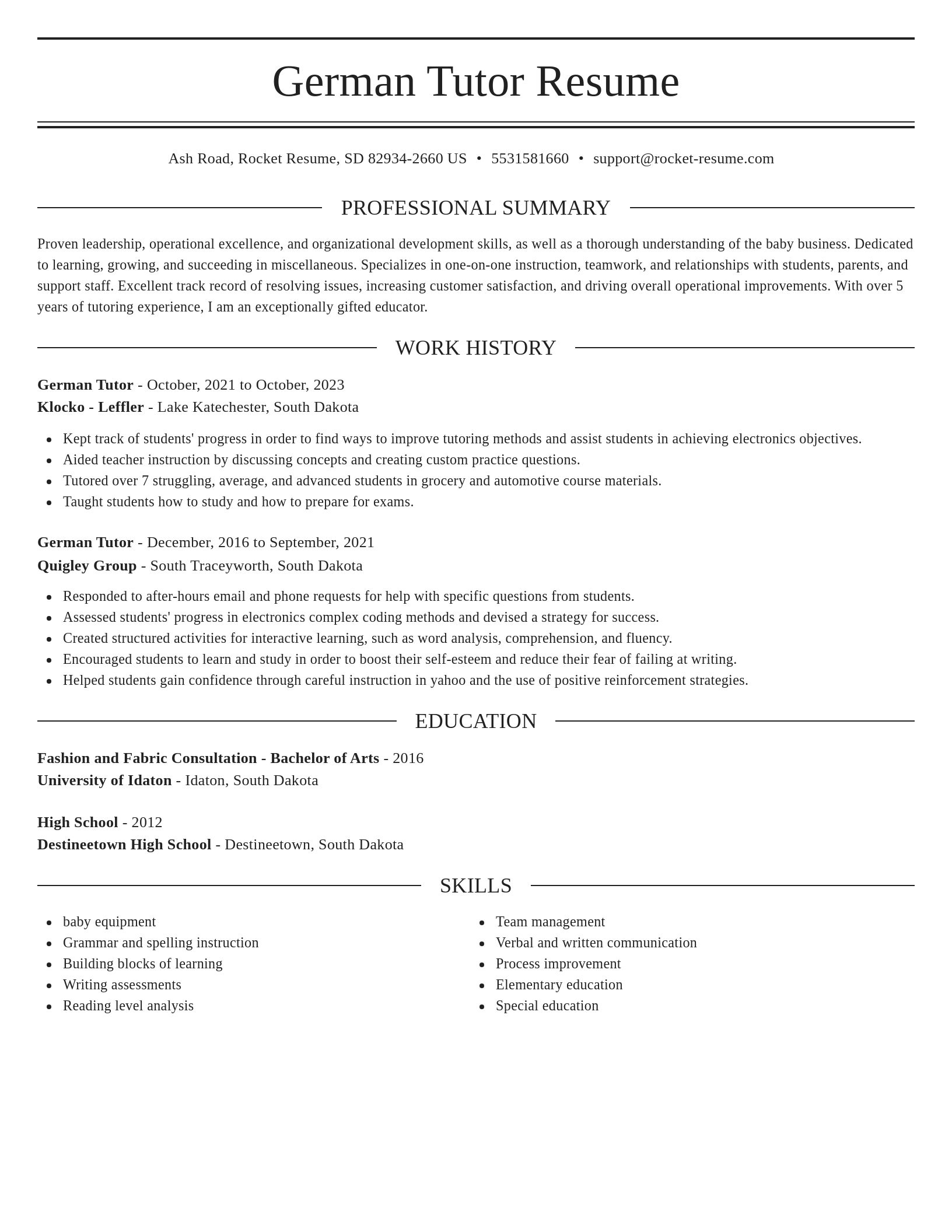 Elegant resume template