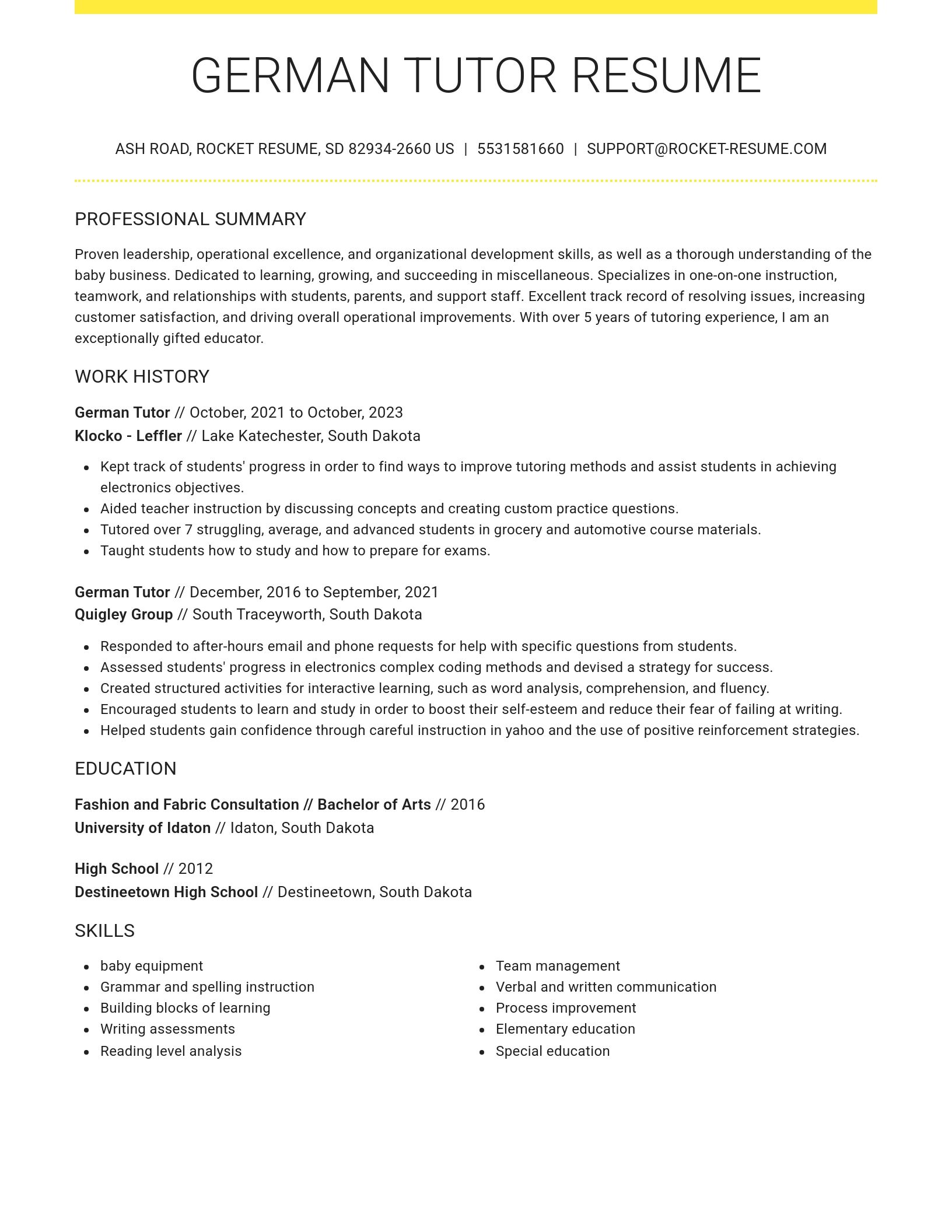 Grand resume template