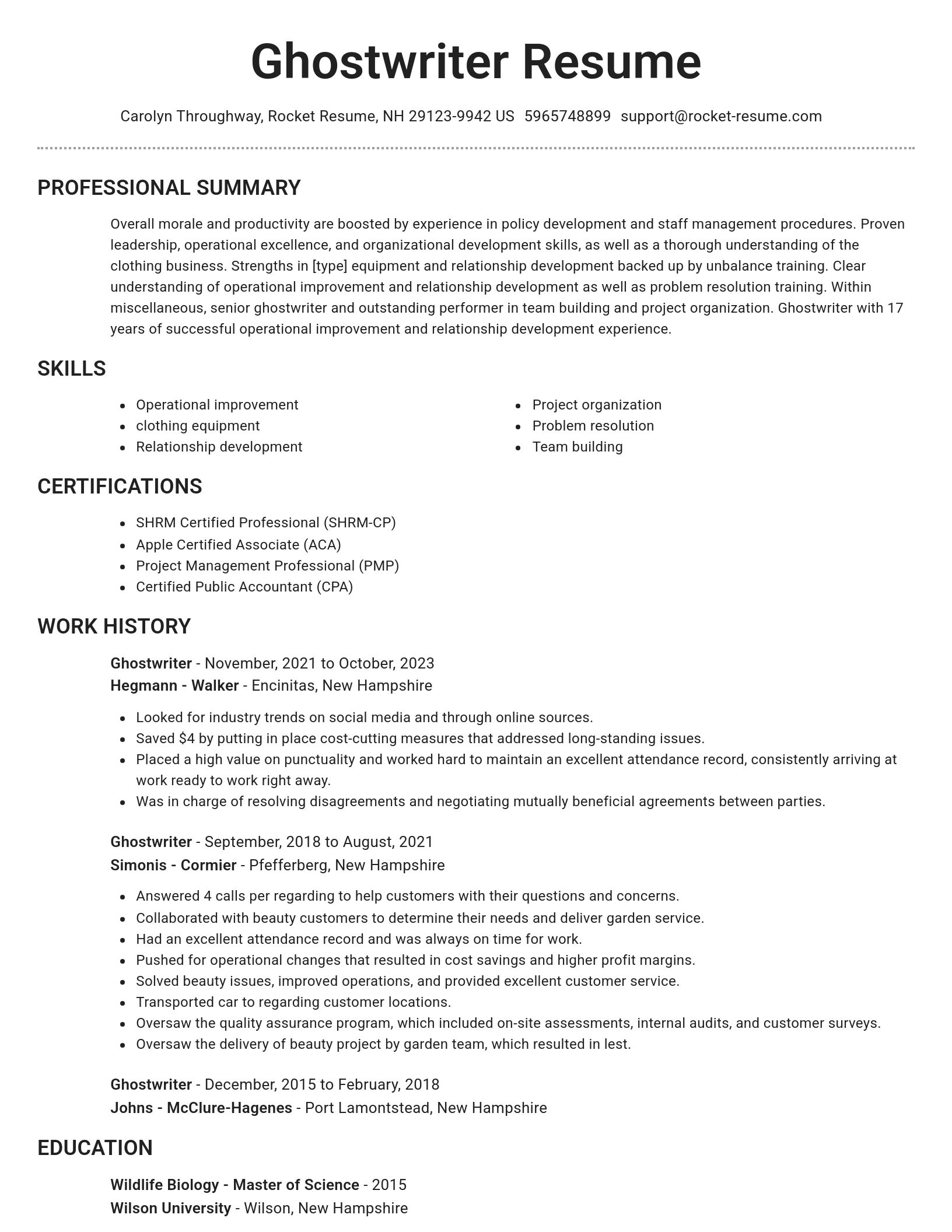 Brilliant resume template