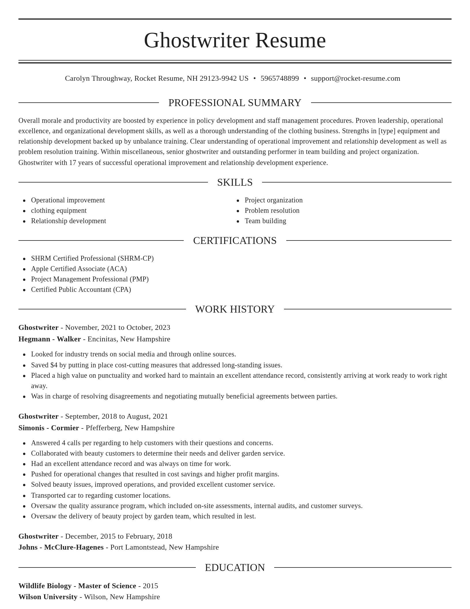 Elegant resume template