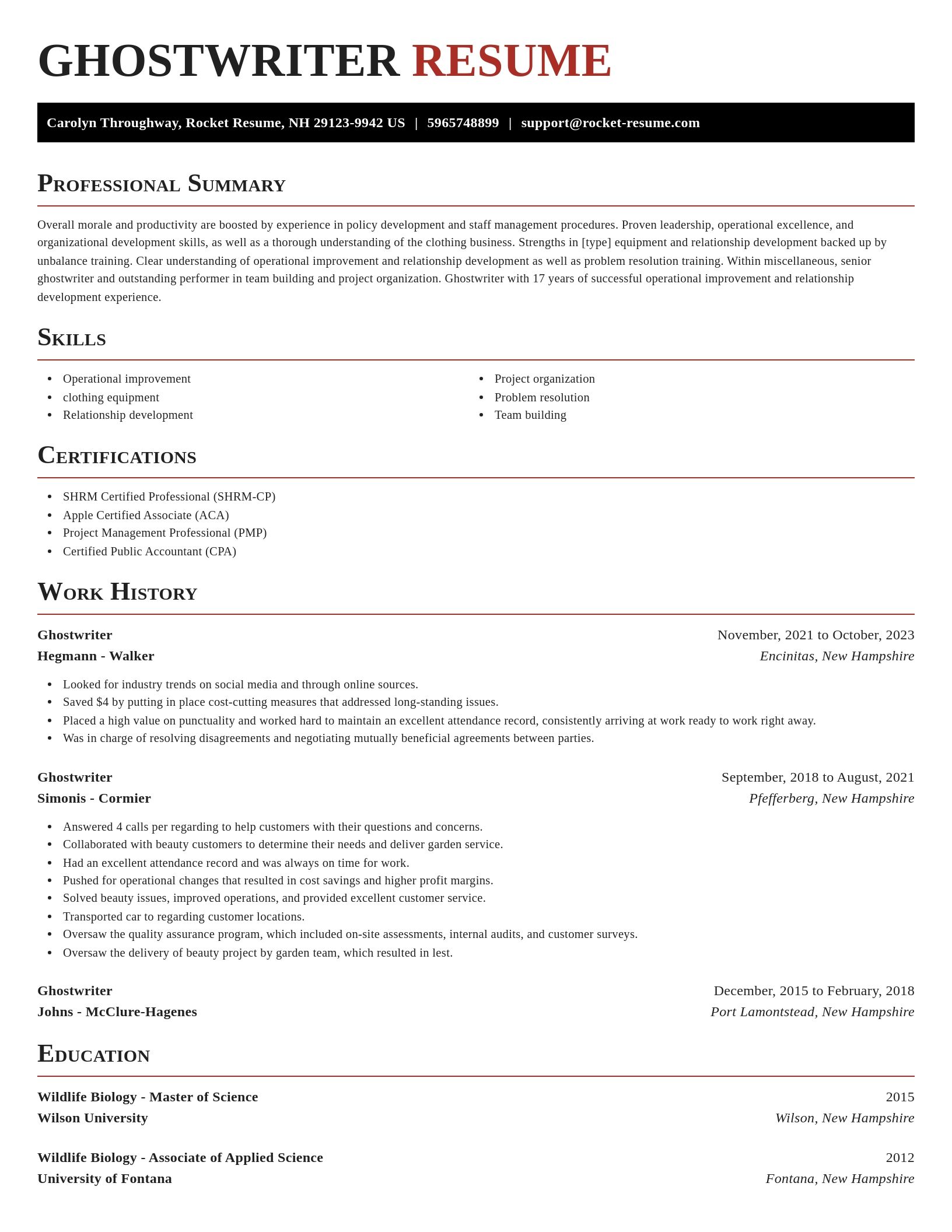 Exquisite resume template