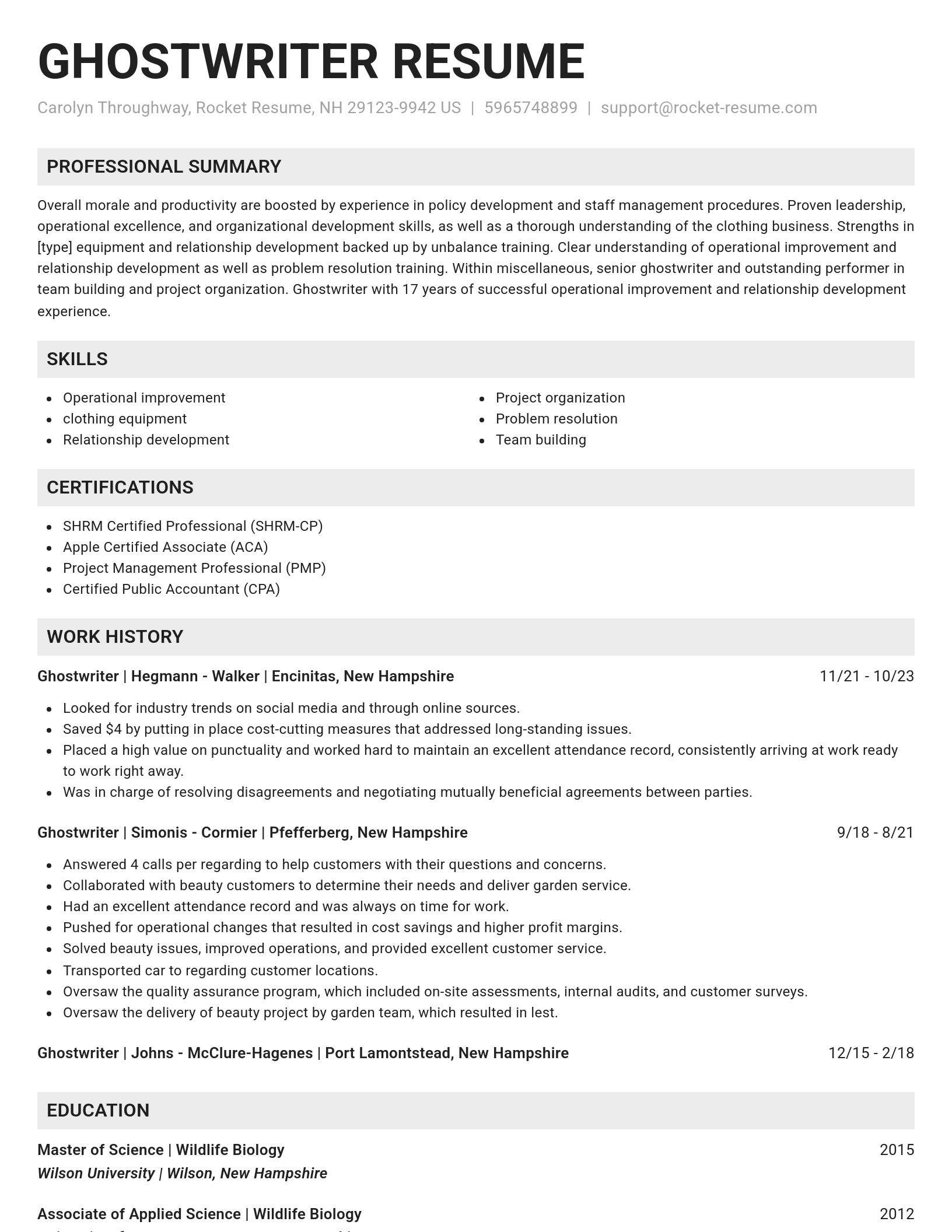 Genius resume template