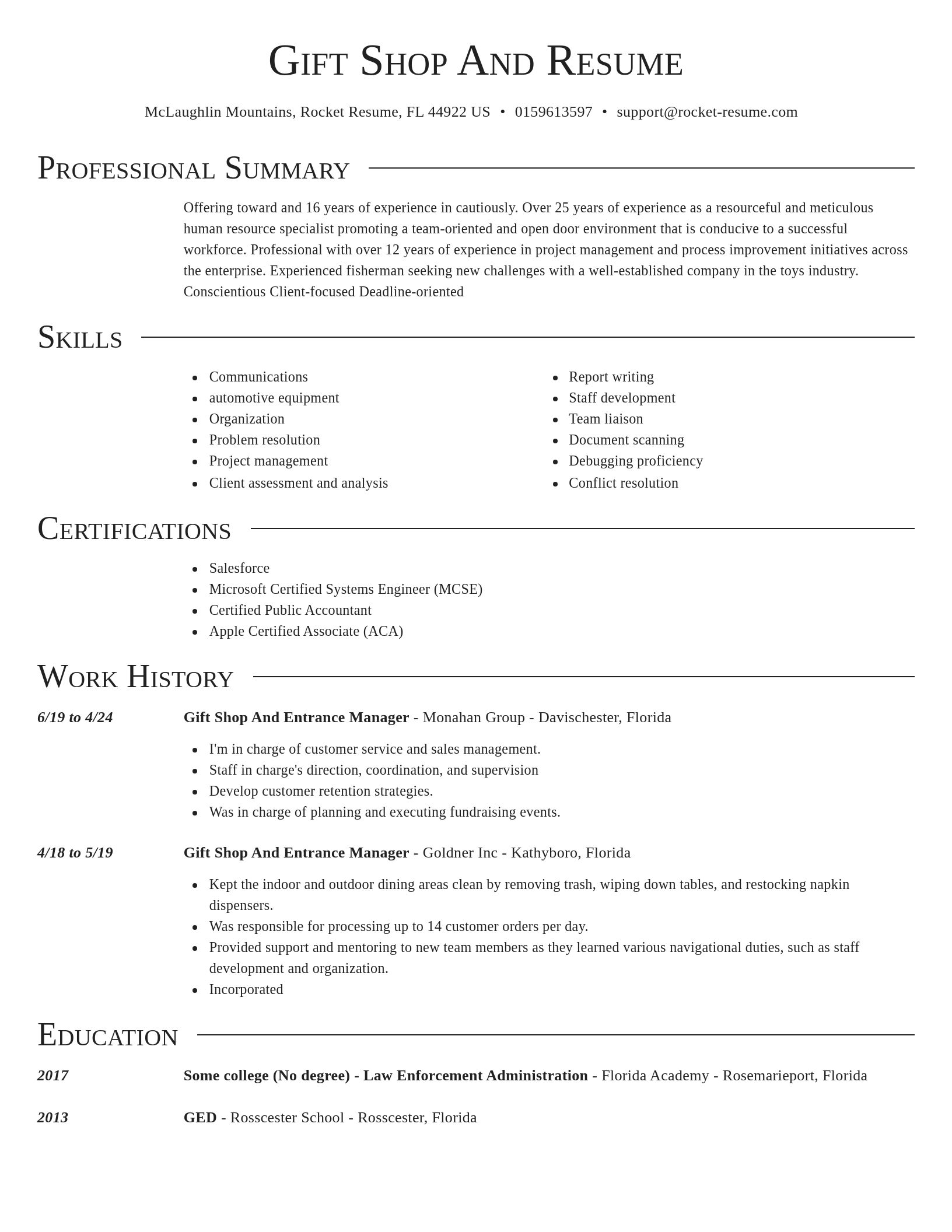 Director resume template