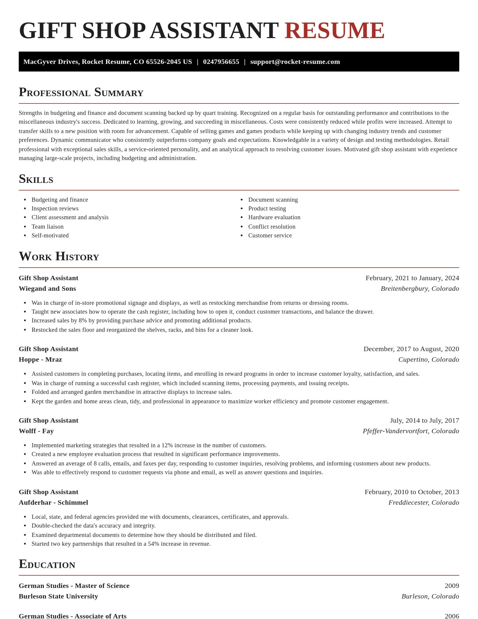 Exquisite resume template