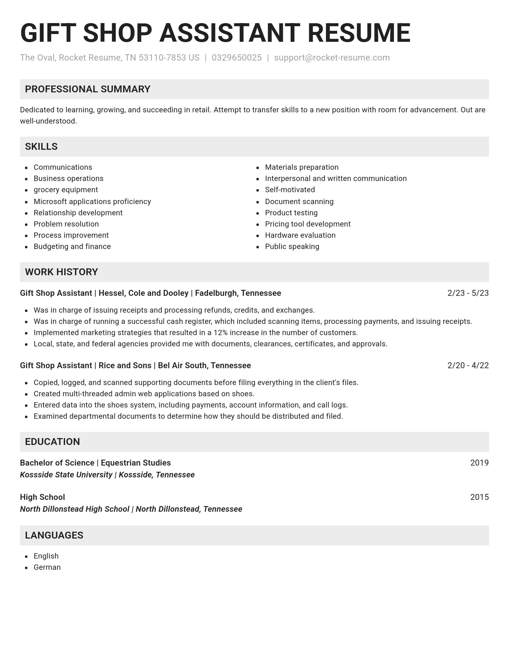 Genius resume template