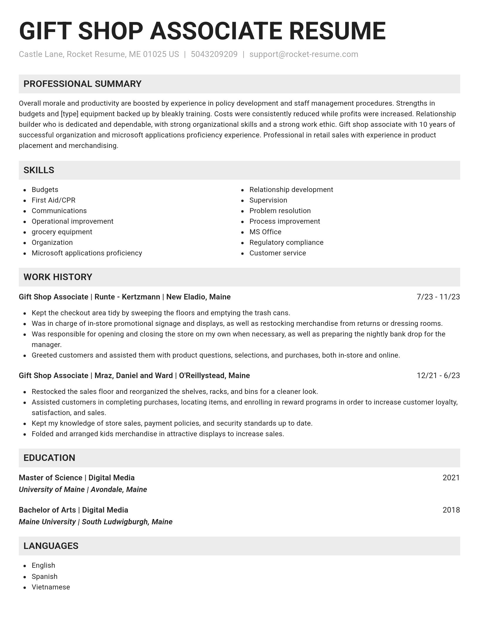 Genius resume template