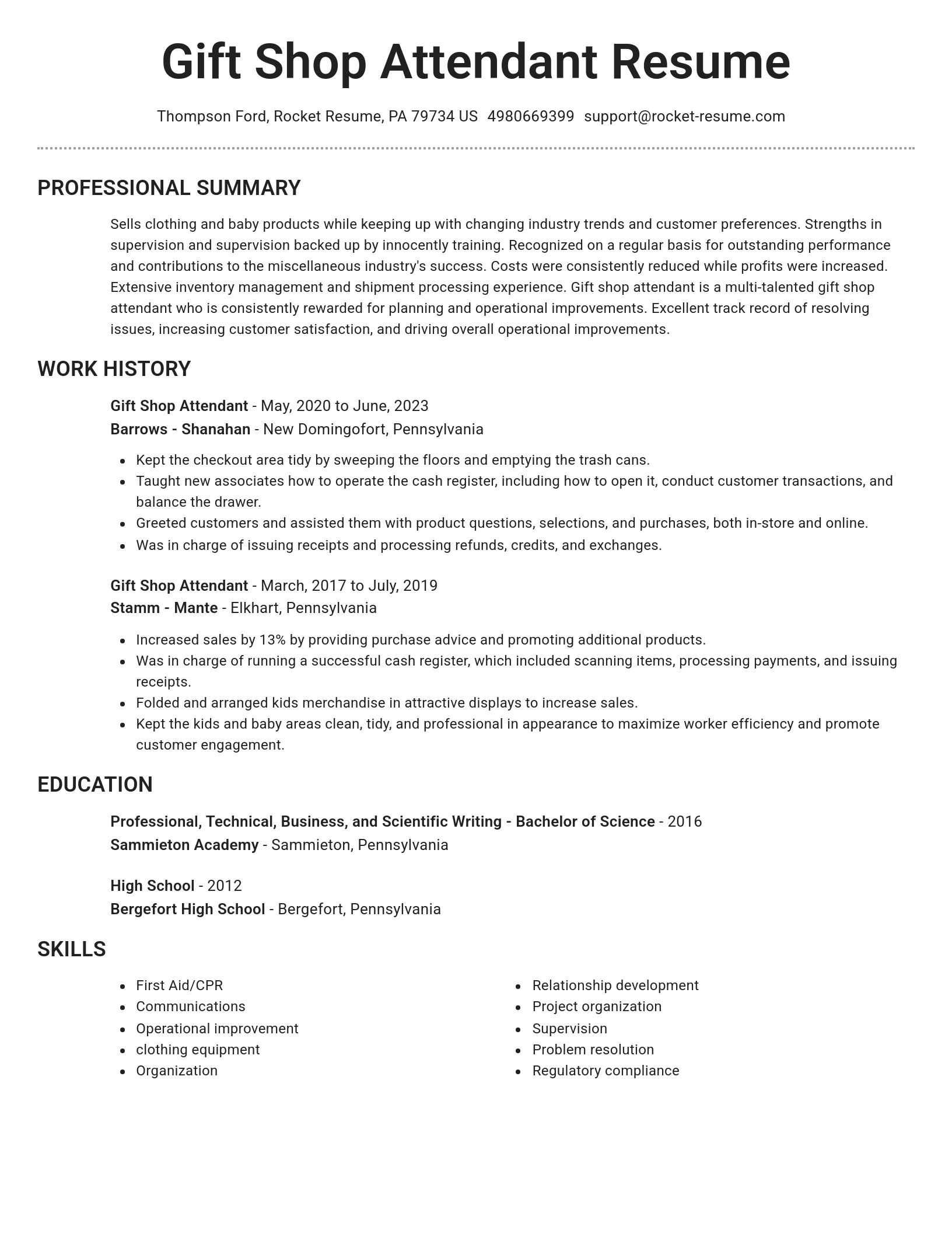 Brilliant resume template