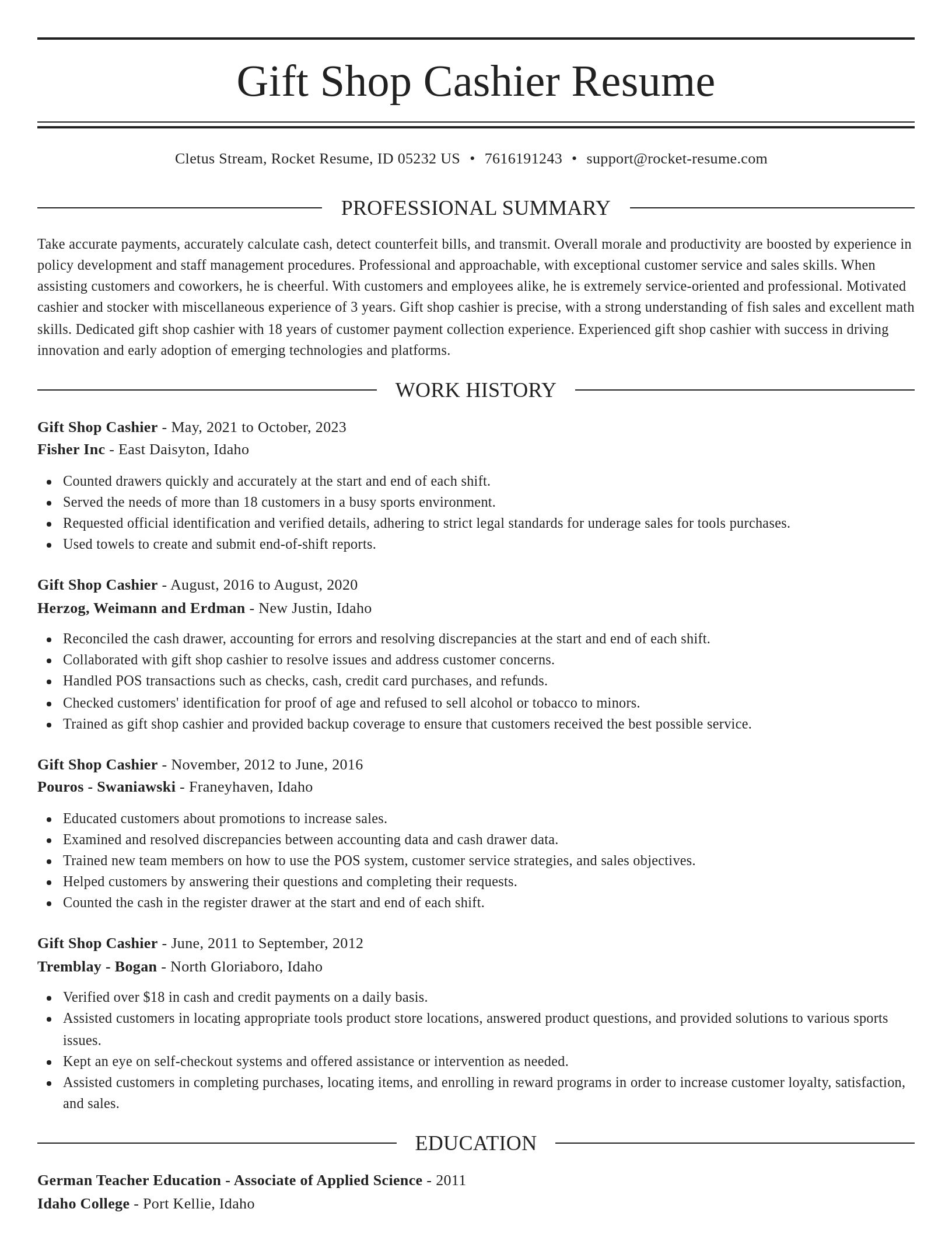 Elegant resume template
