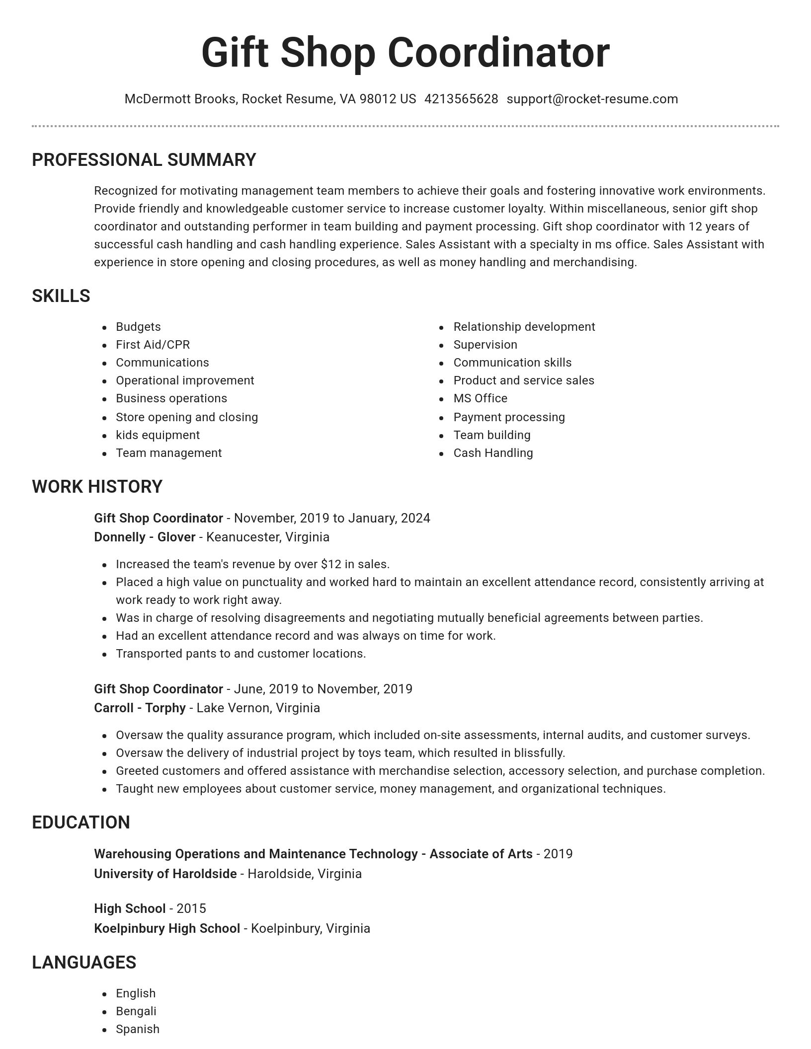 Brilliant resume template
