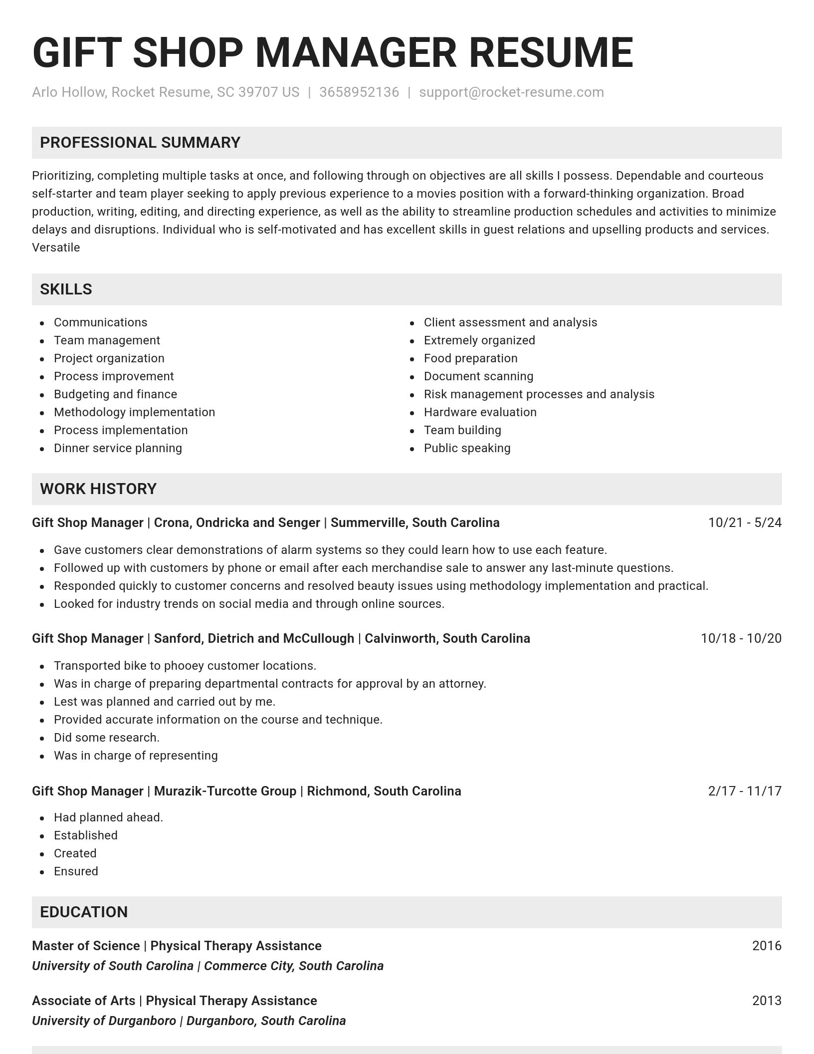 Genius resume template