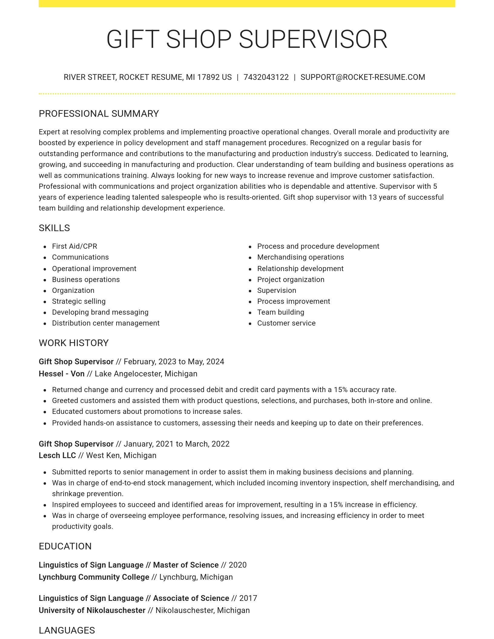 Grand resume template