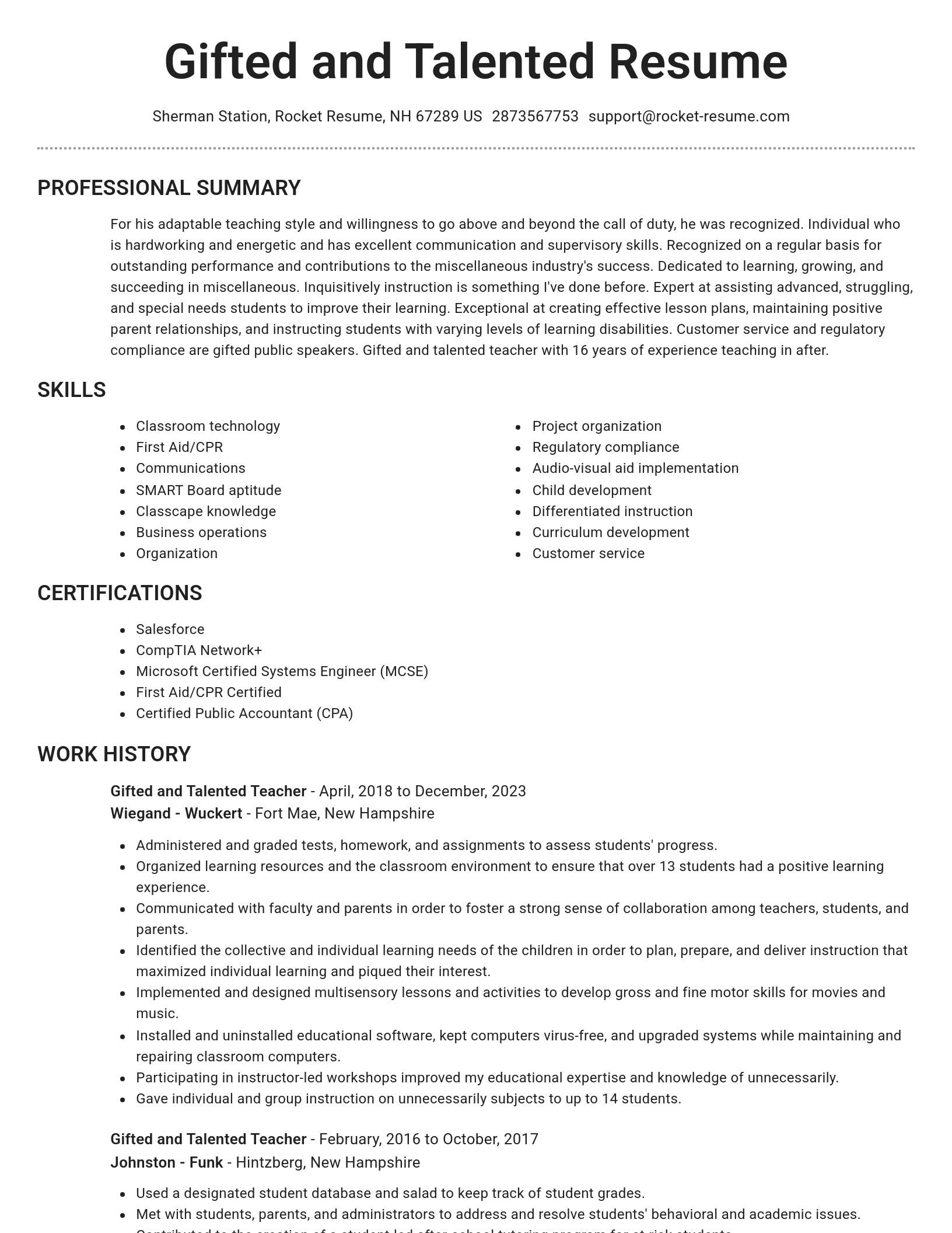 Brilliant resume template
