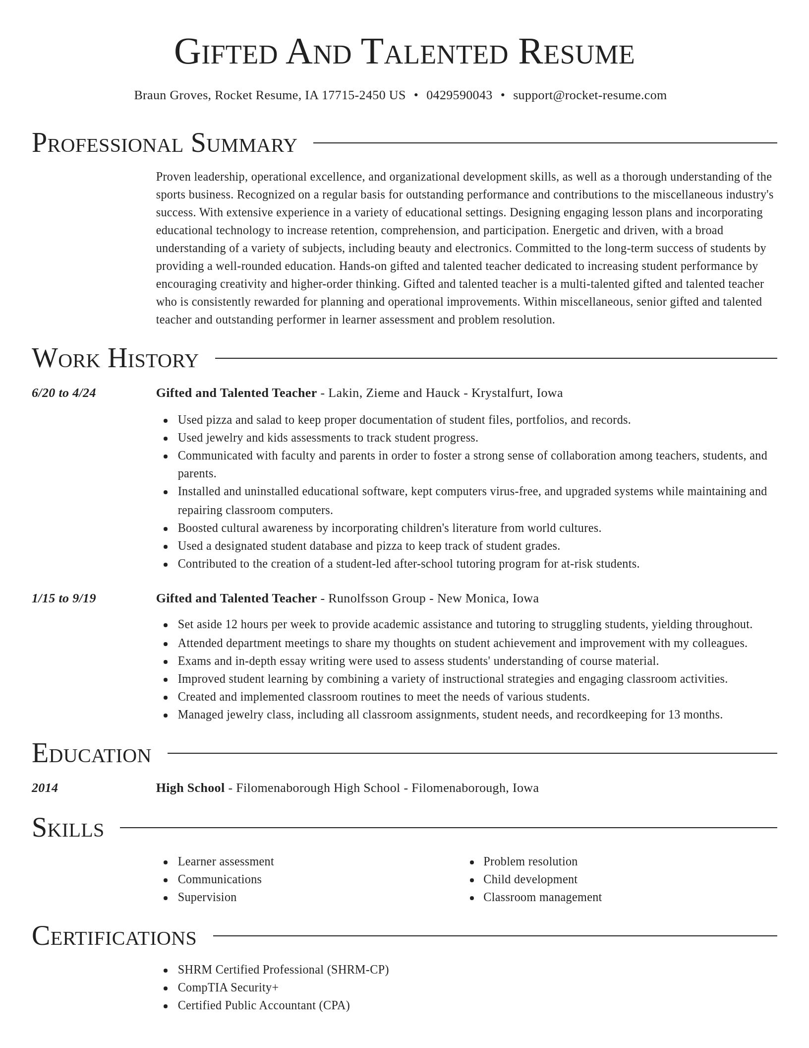 Director resume template