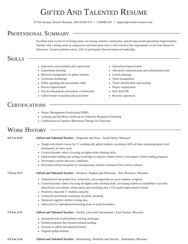 Director resume template
