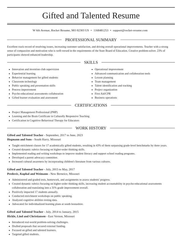 Elegant resume template