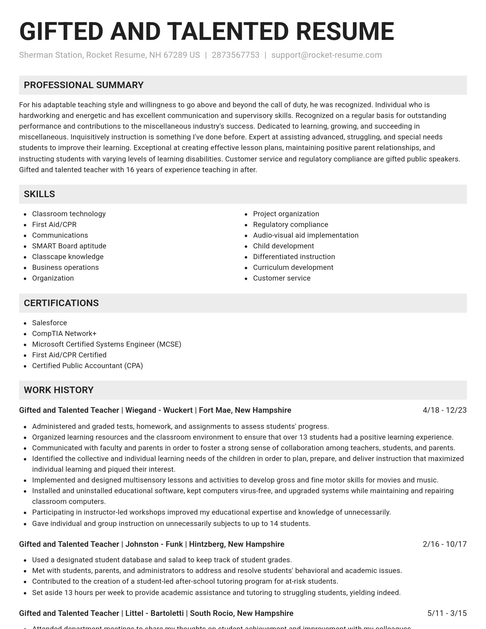 Genius resume template