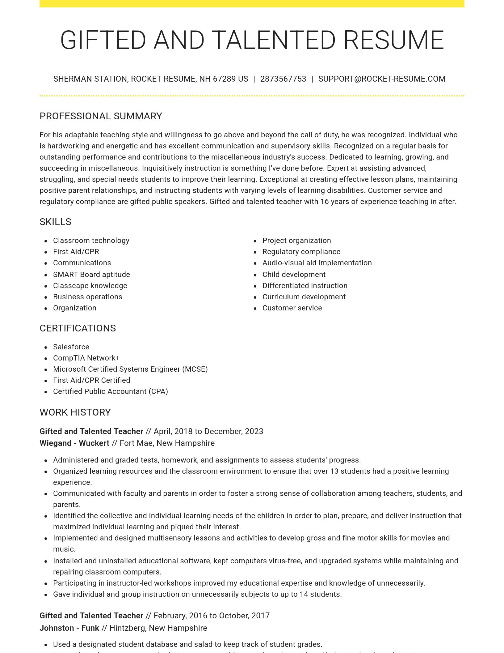 Grand resume template