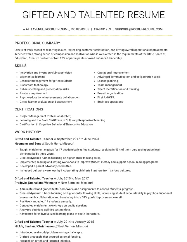Grand resume template
