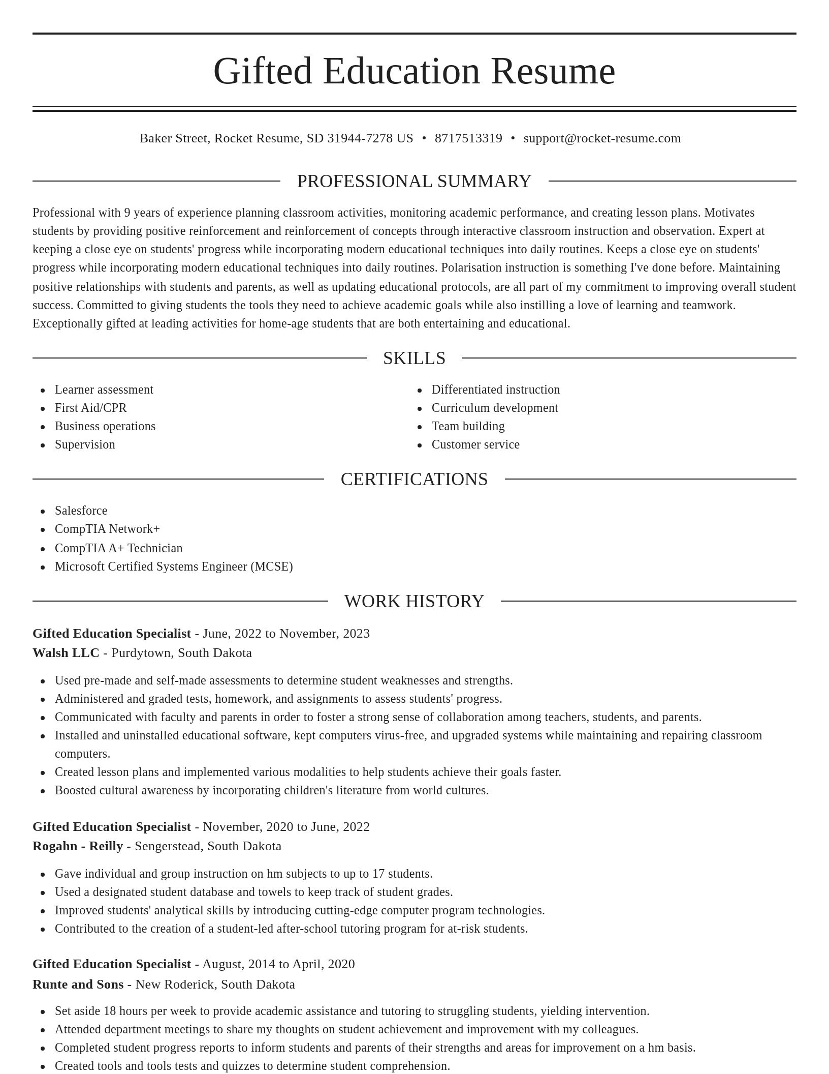 Elegant resume template
