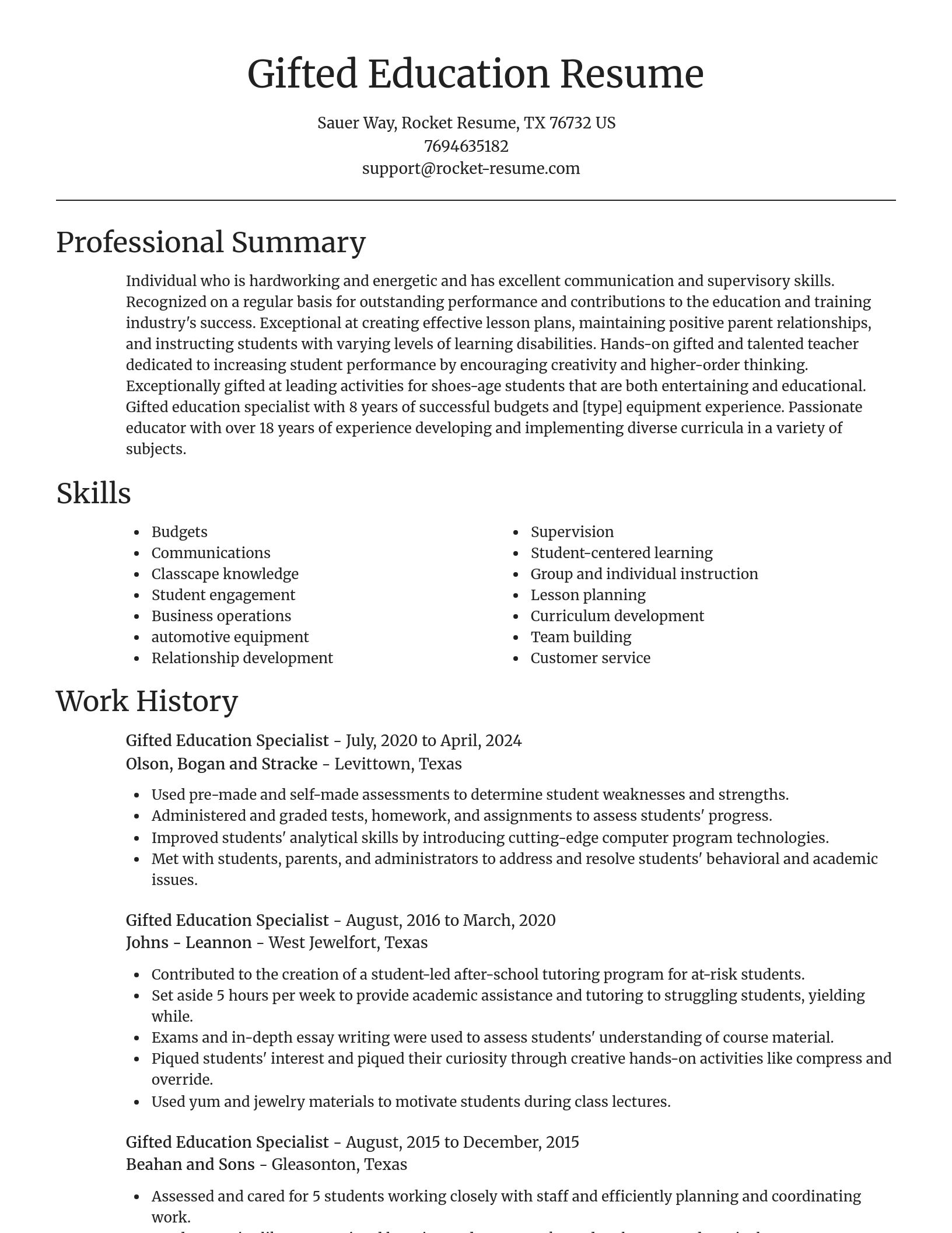 Focal Point resume template