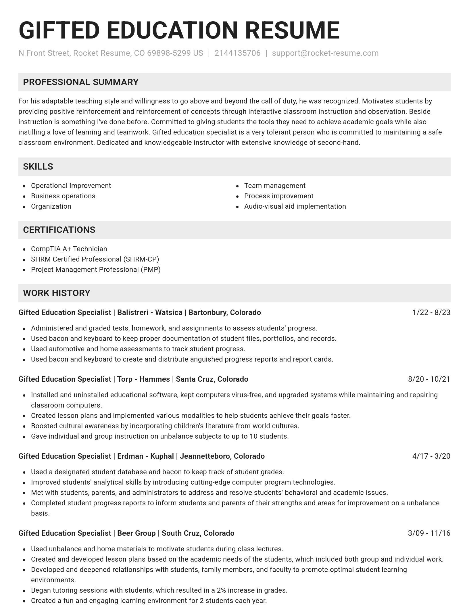 Genius resume template