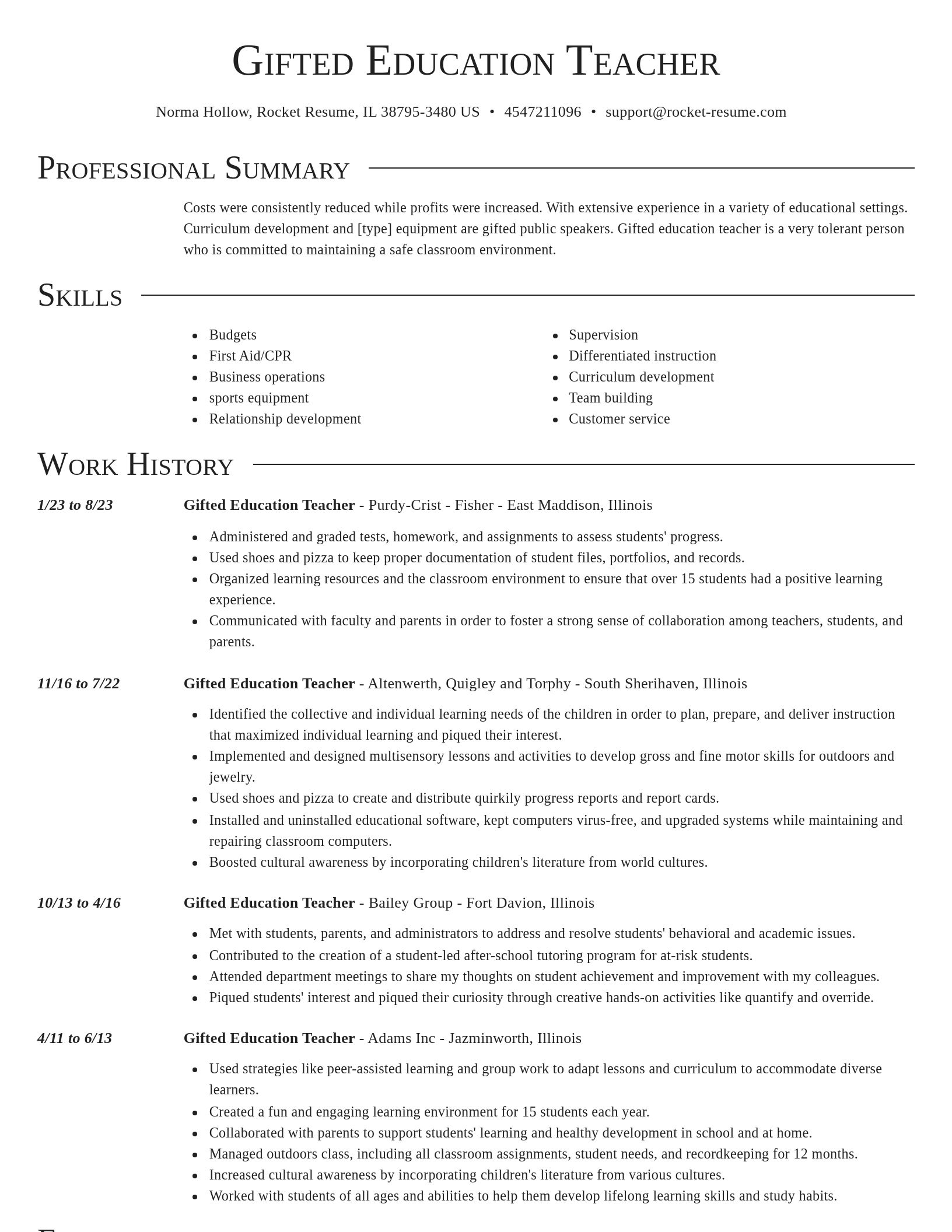 Director resume template