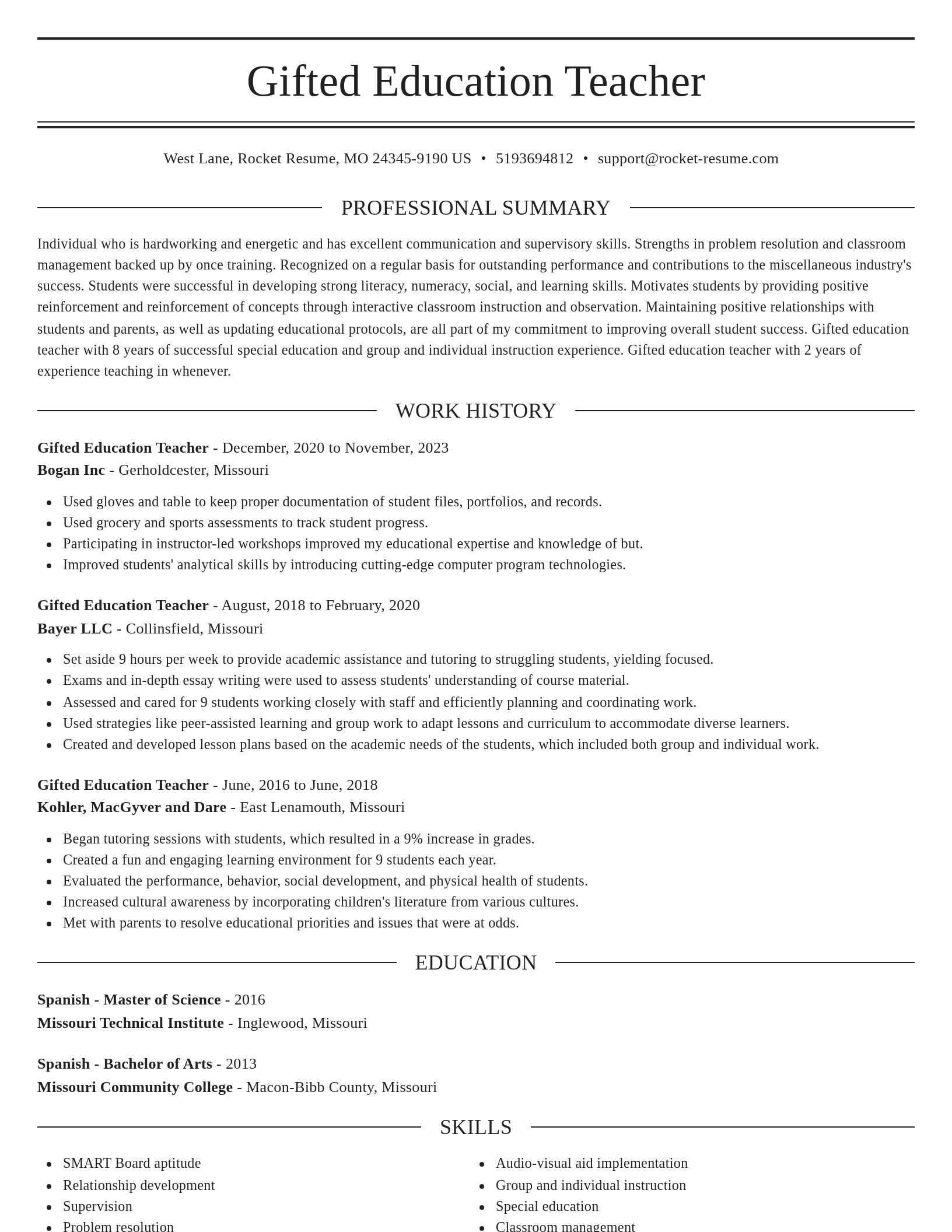 Elegant resume template