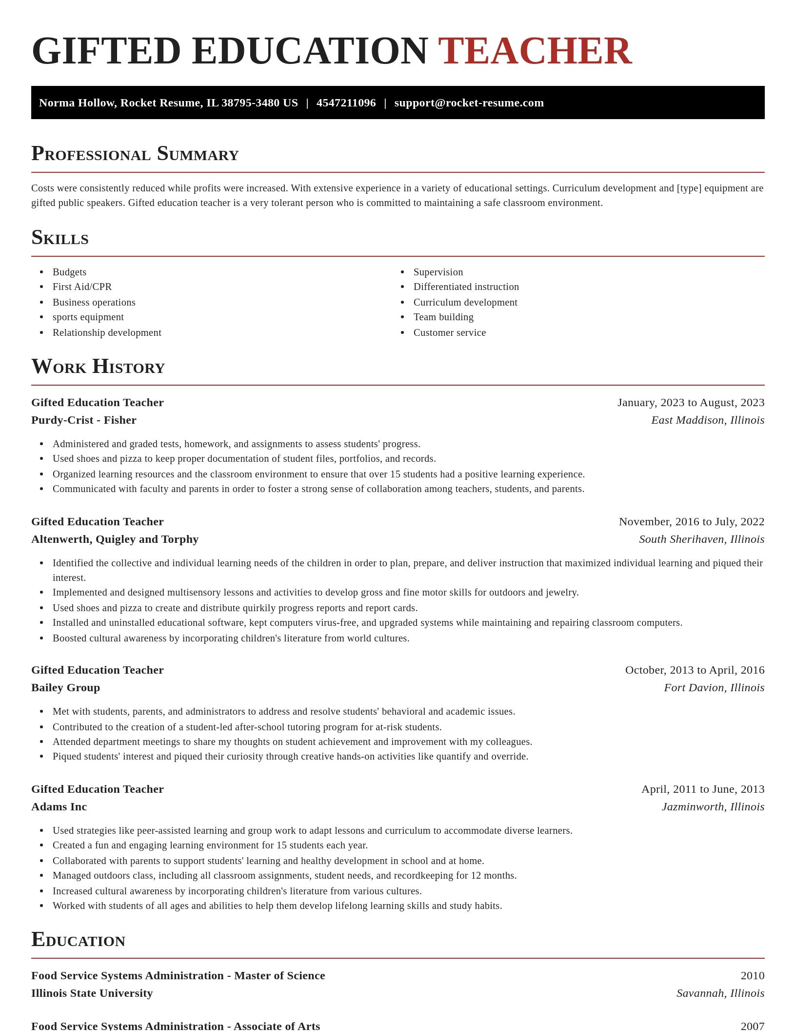 Exquisite resume template